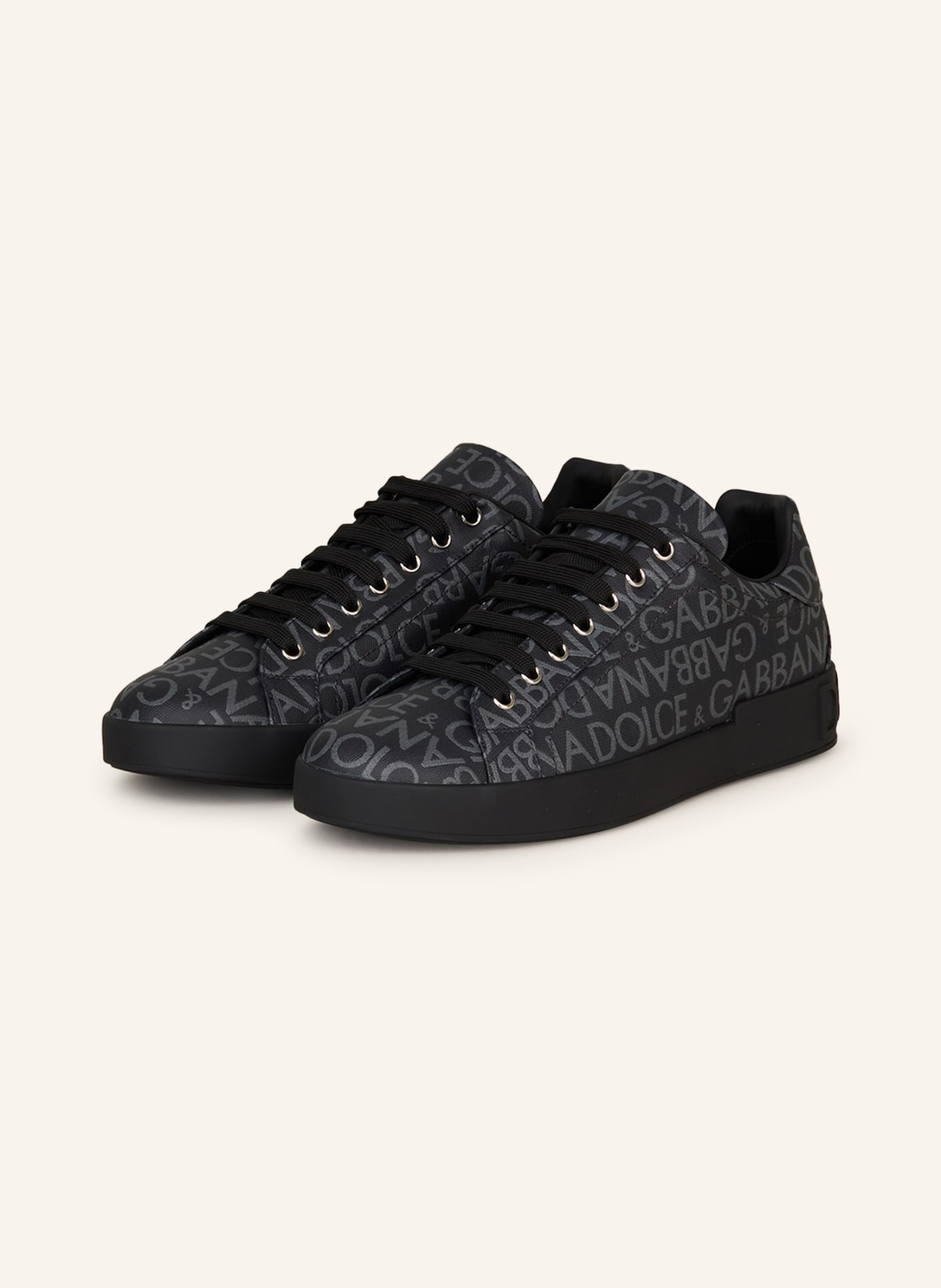 DOLCE & GABBANA Sneakers PORTOFINO, Color: BLACK/ GRAY (Image 1)
