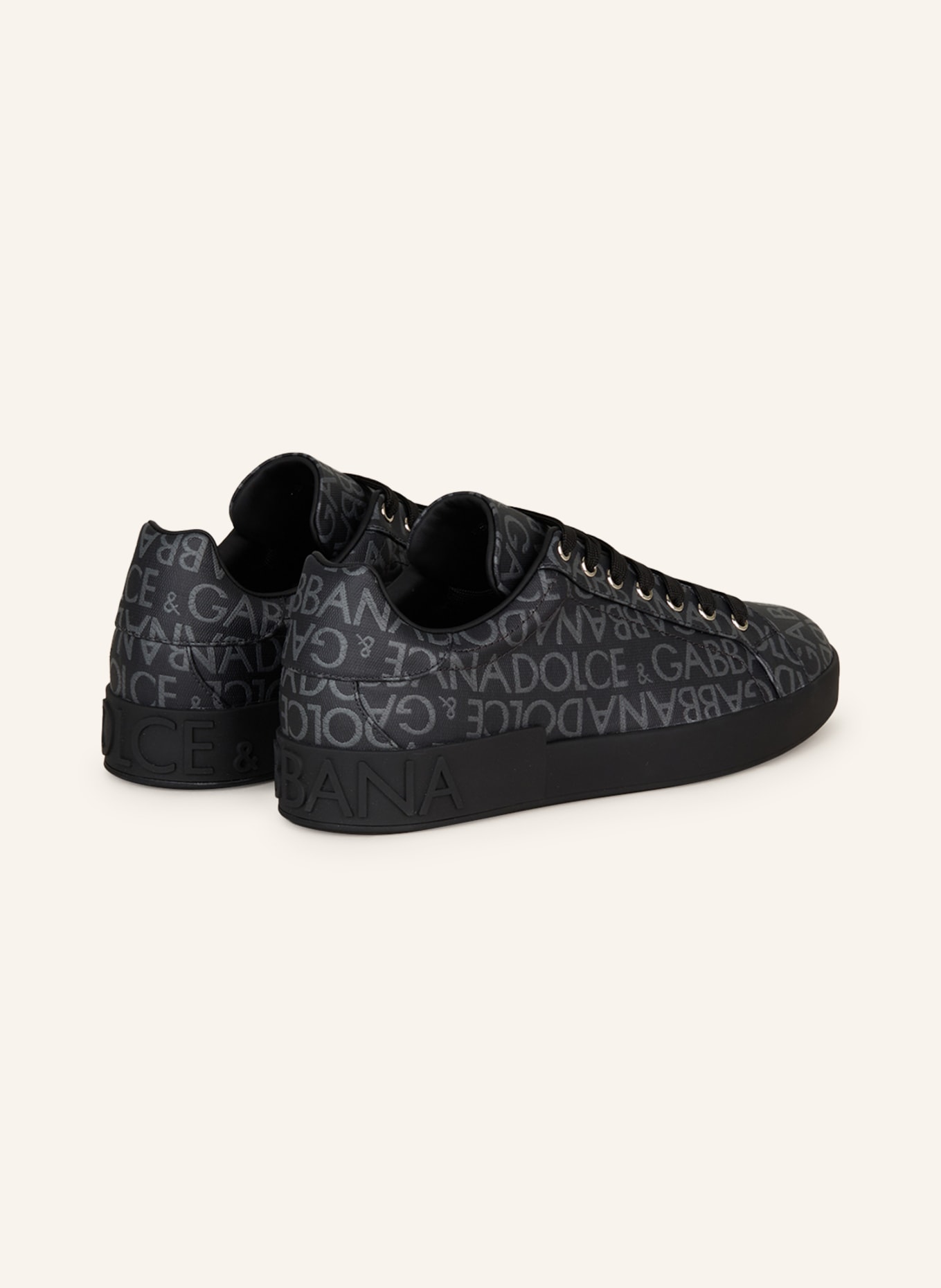 DOLCE & GABBANA Sneakers PORTOFINO, Color: BLACK/ GRAY (Image 2)