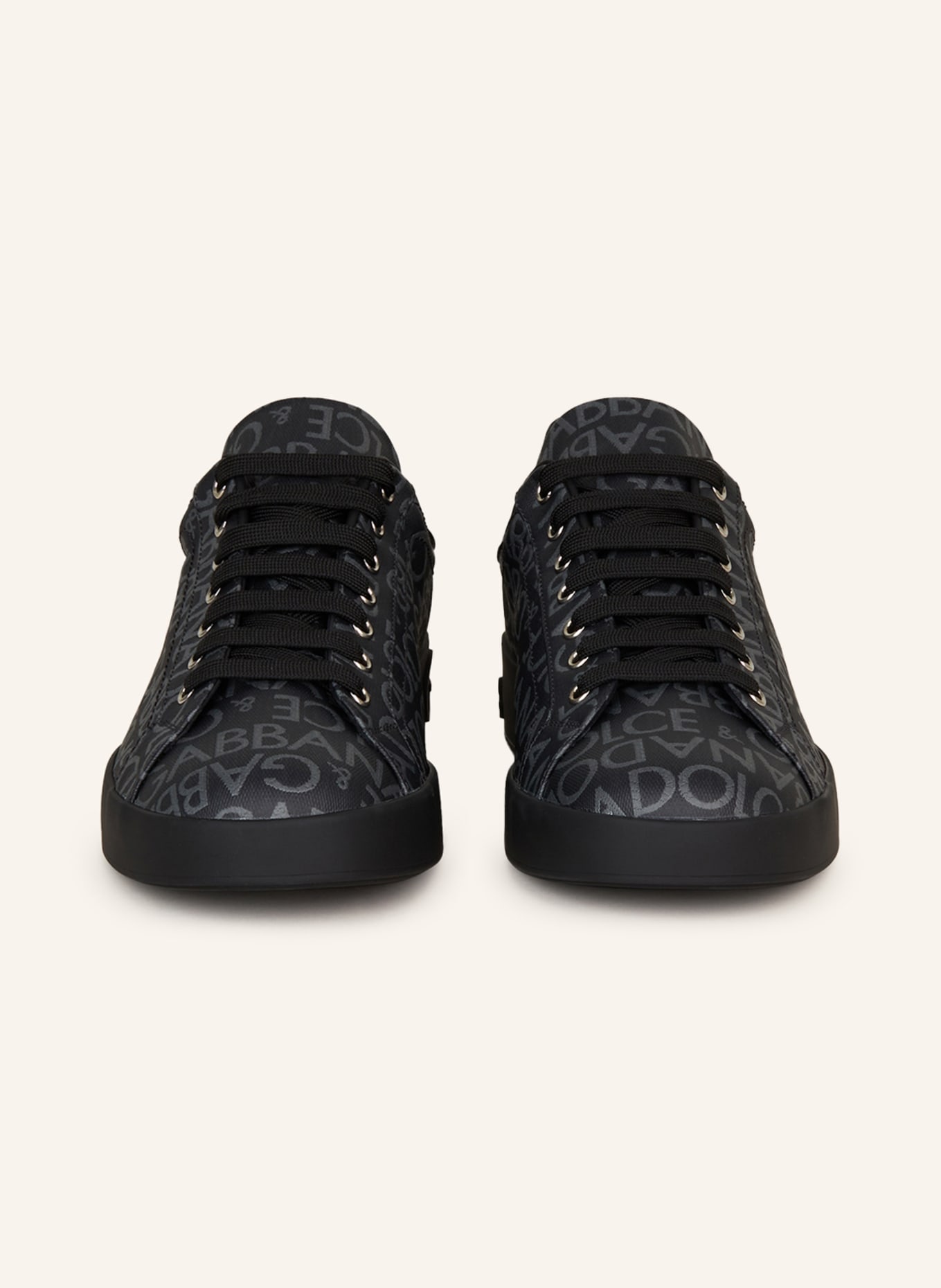 DOLCE & GABBANA Sneakers PORTOFINO, Color: BLACK/ GRAY (Image 3)