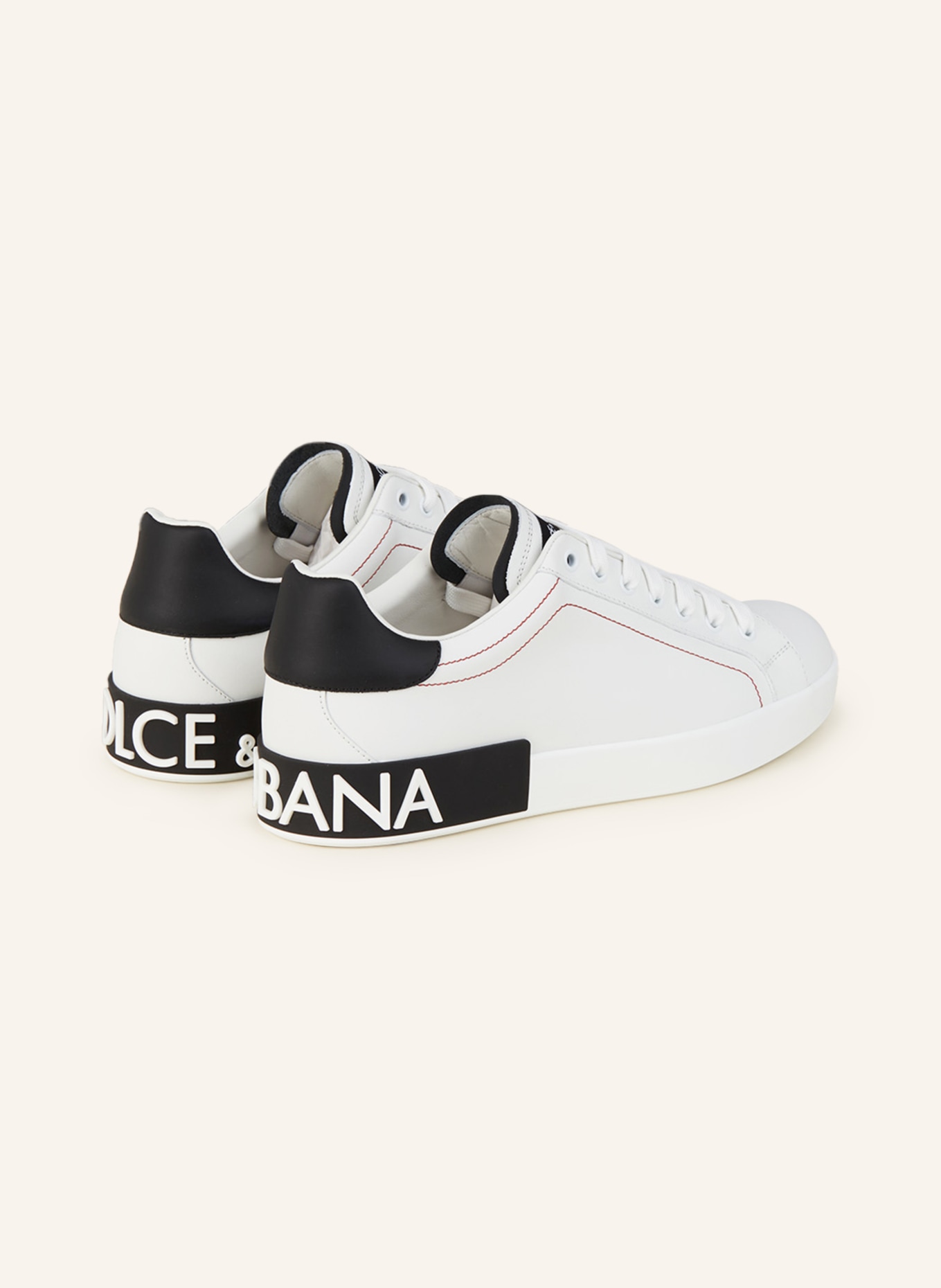 DOLCE & GABBANA Sneakers PORTOFINO, Color: WHITE/ BLACK (Image 2)