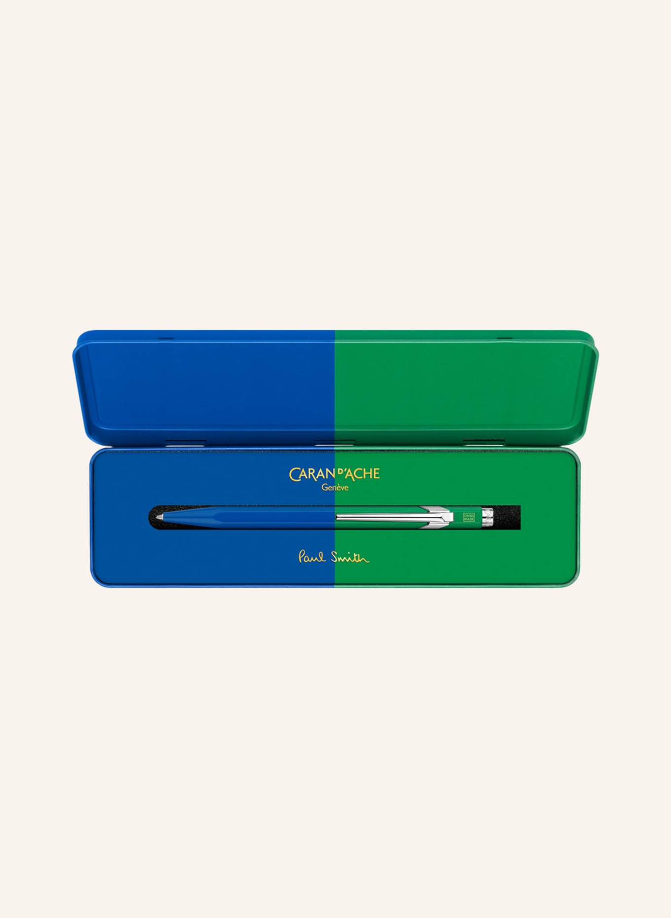 CARAN d'ACHE Ballpoint pen 849 PAUL SMITH: BLUE / GREEN