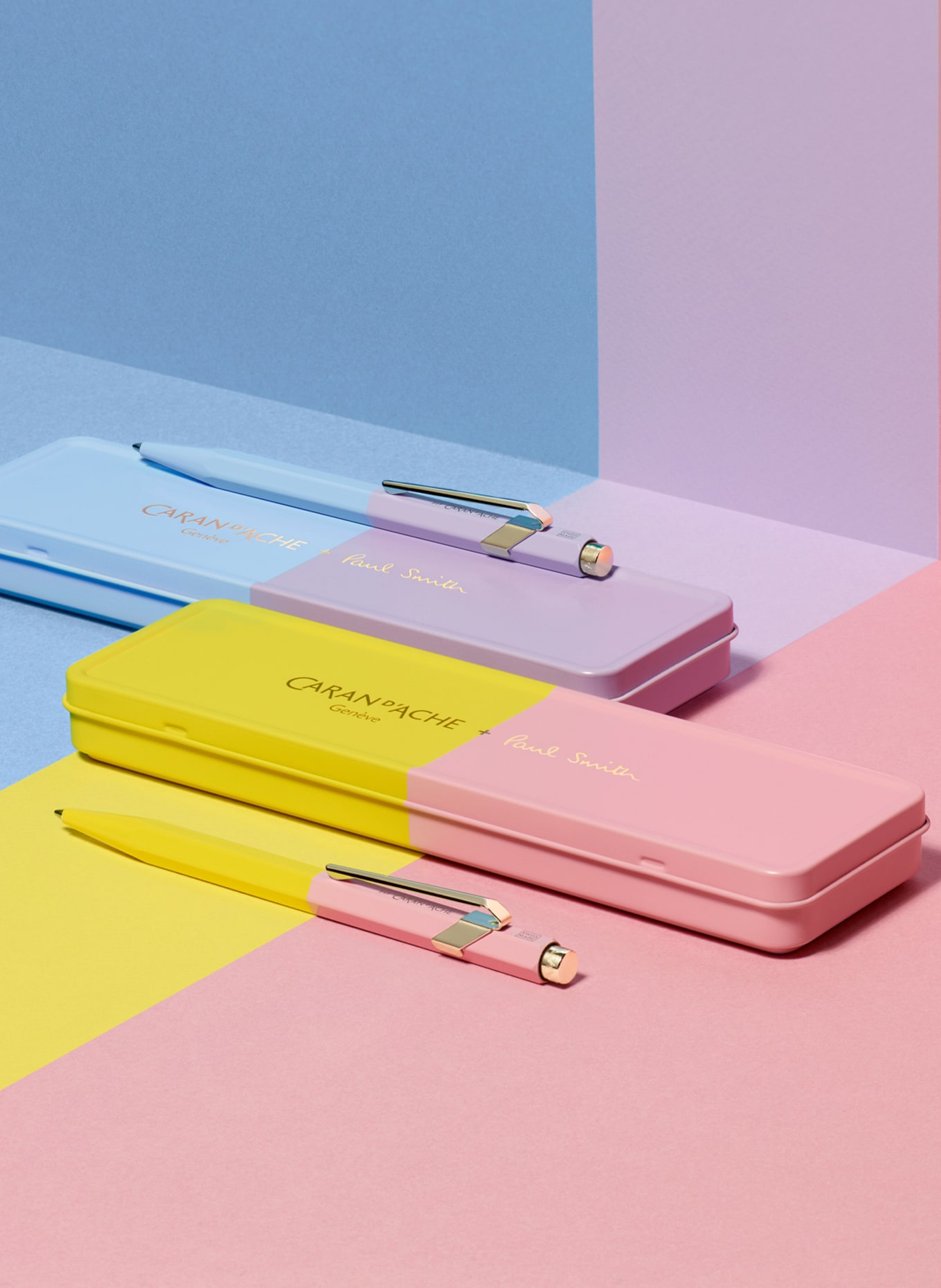 CARAN d'ACHE Ballpoint pen 849 PAUL SMITH: YELLOW / ROSE