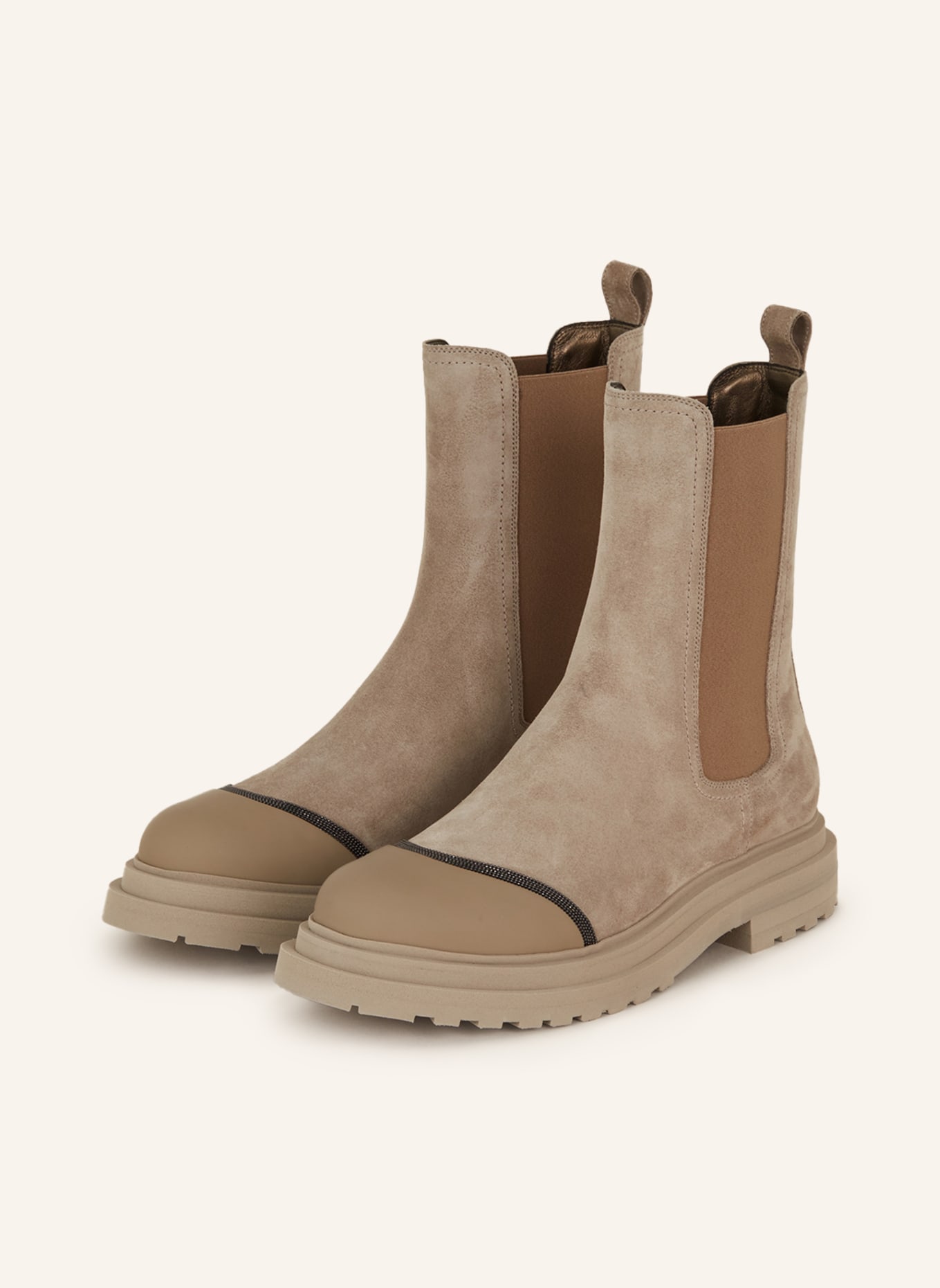 BRUNELLO CUCINELLI Chelsea-Boots, Farbe: BEIGE (Bild 1)