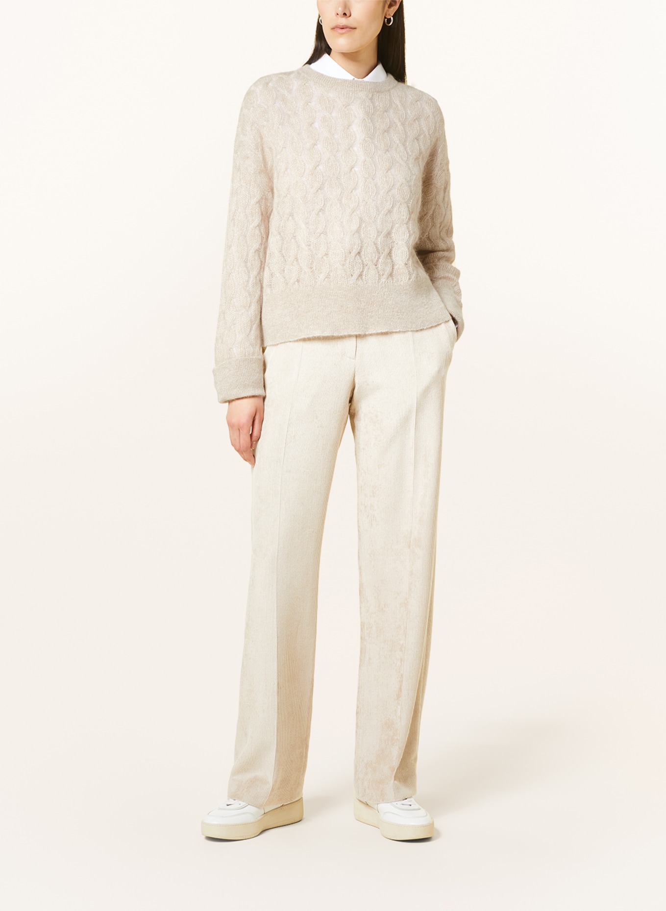 BRUNELLO CUCINELLI Sweater with mohair and glitter thread, Color: BEIGE (Image 2)