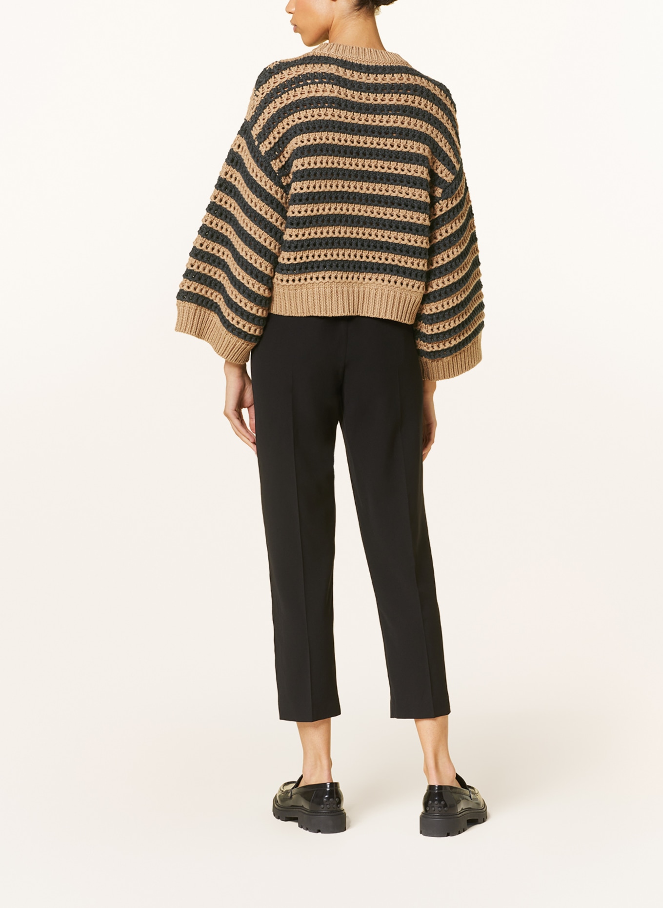 BRUNELLO CUCINELLI Sweater with cashmere, Color: BEIGE/ DARK GRAY (Image 3)