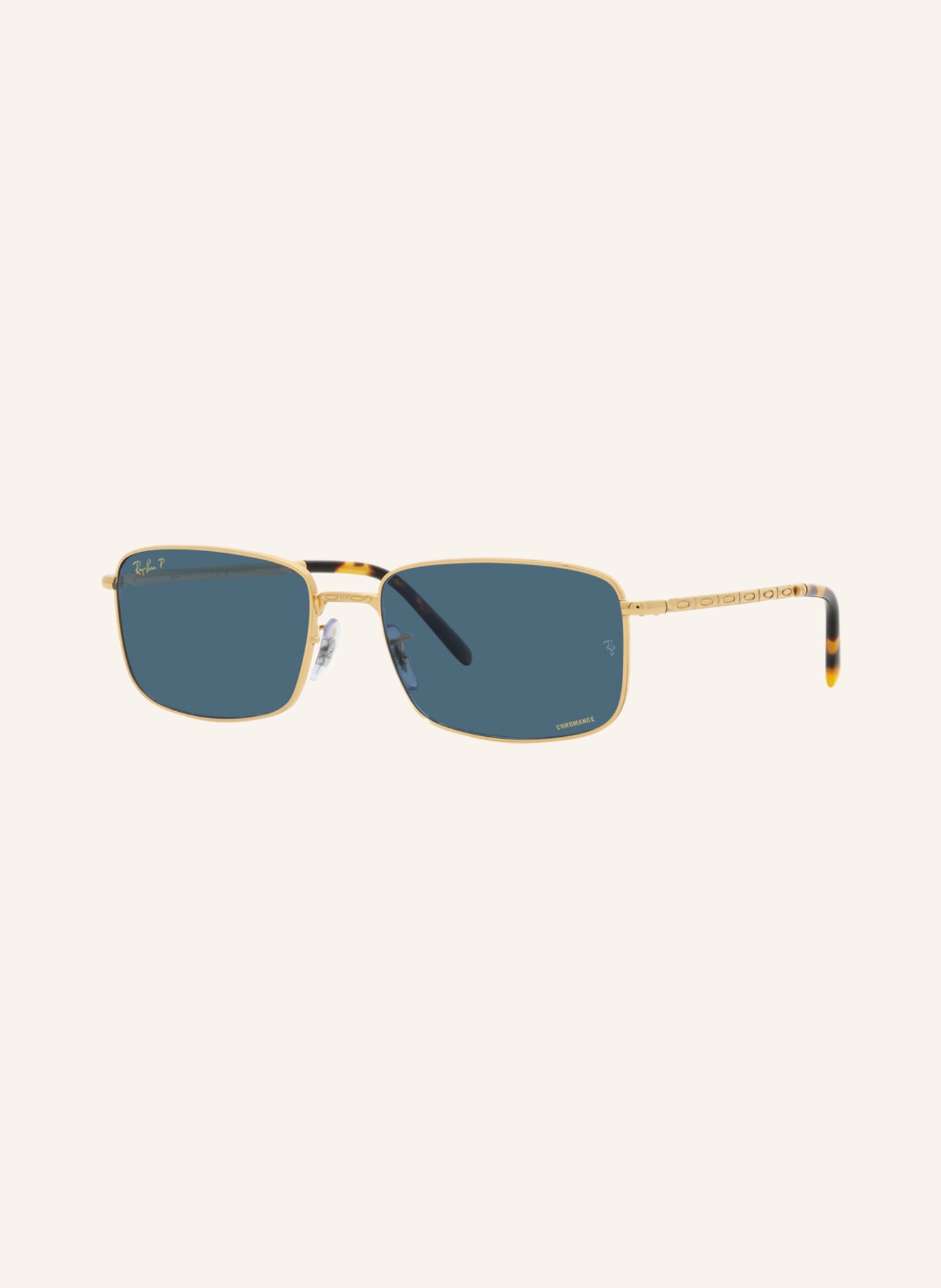 Ray-Ban Sunglasses RB3717, Color: 9196S2 - GOLD/ BLUE POLARIZED (Image 1)