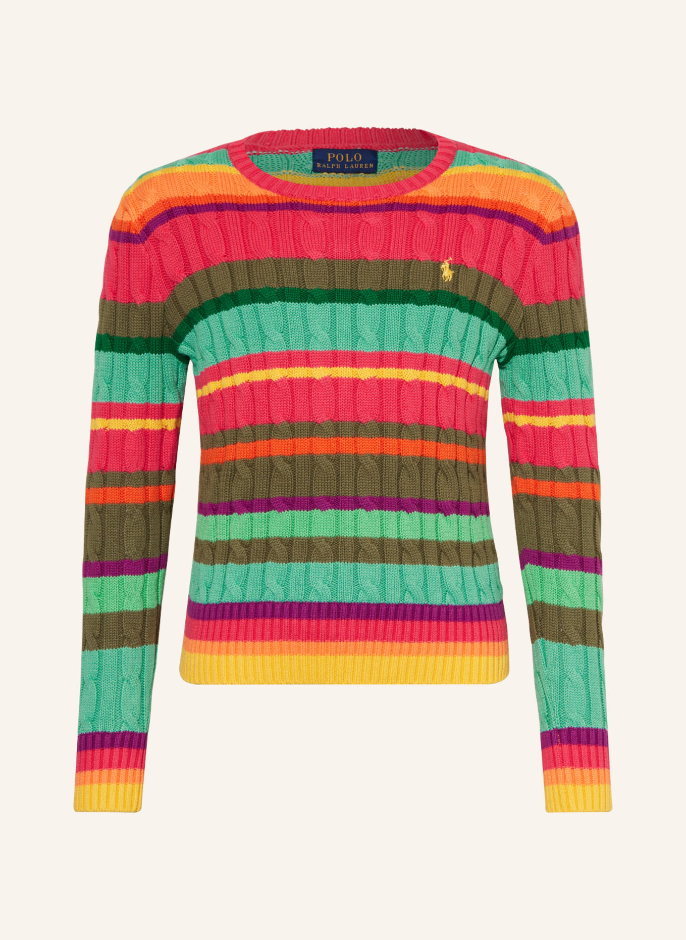 POLO RALPH LAUREN Pullover, Farbe: PINK/ HELLGRÜN/ ORANGE (Bild 1)