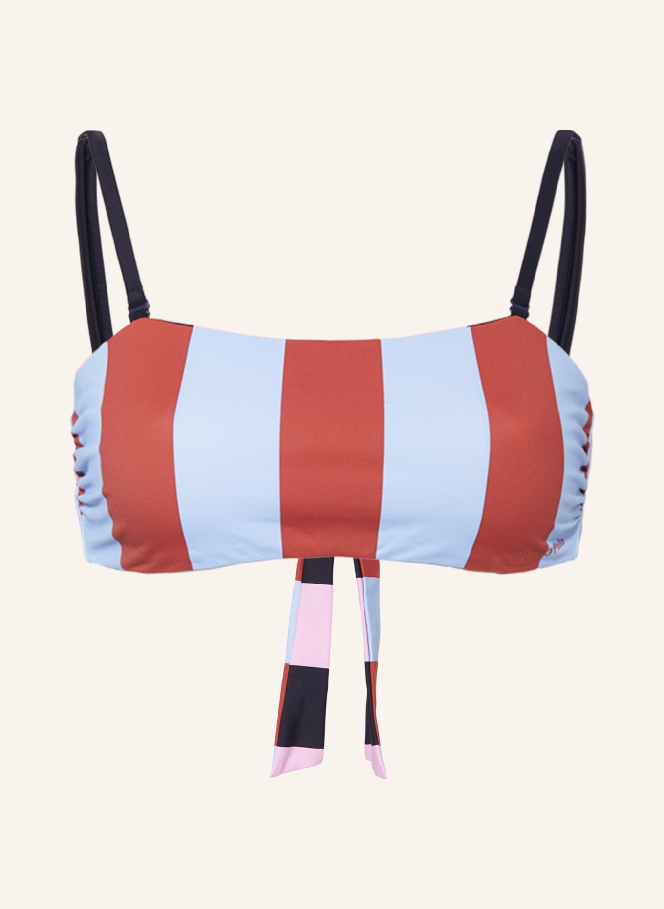 Marc O'Polo Bandeau-Bikini-Top zum Wenden mit UV-Schutz, Farbe: BRAUN/ HELLBLAU/ ROSA (Bild 1)