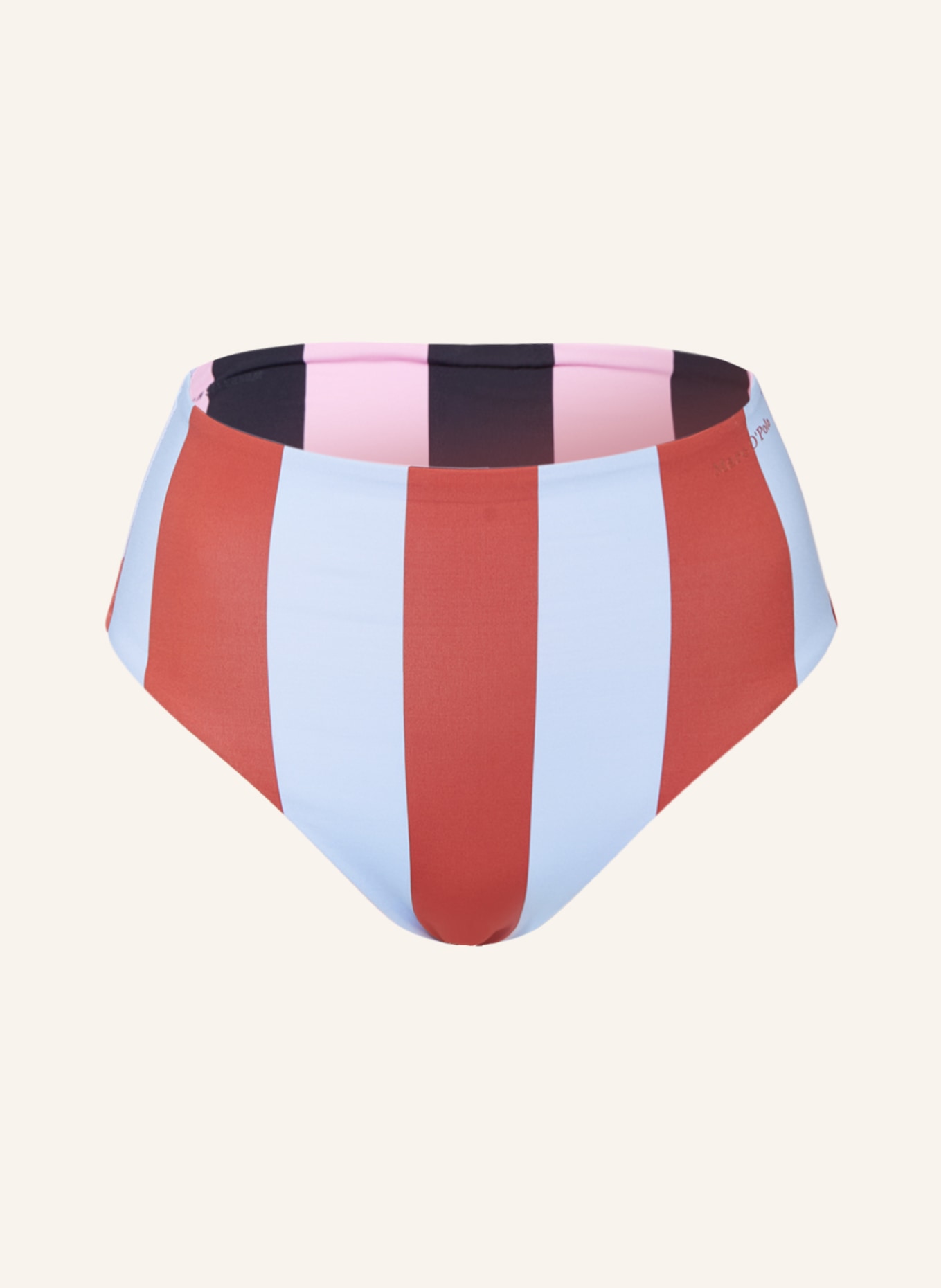 Marc O'Polo High Waist bikinové kalhotky v oboustranném provedení s UV ochranou, Barva: TMAVĚ MODRÁ/ HNĚDÁ/ RŮŽOVÁ (Obrázek 1)