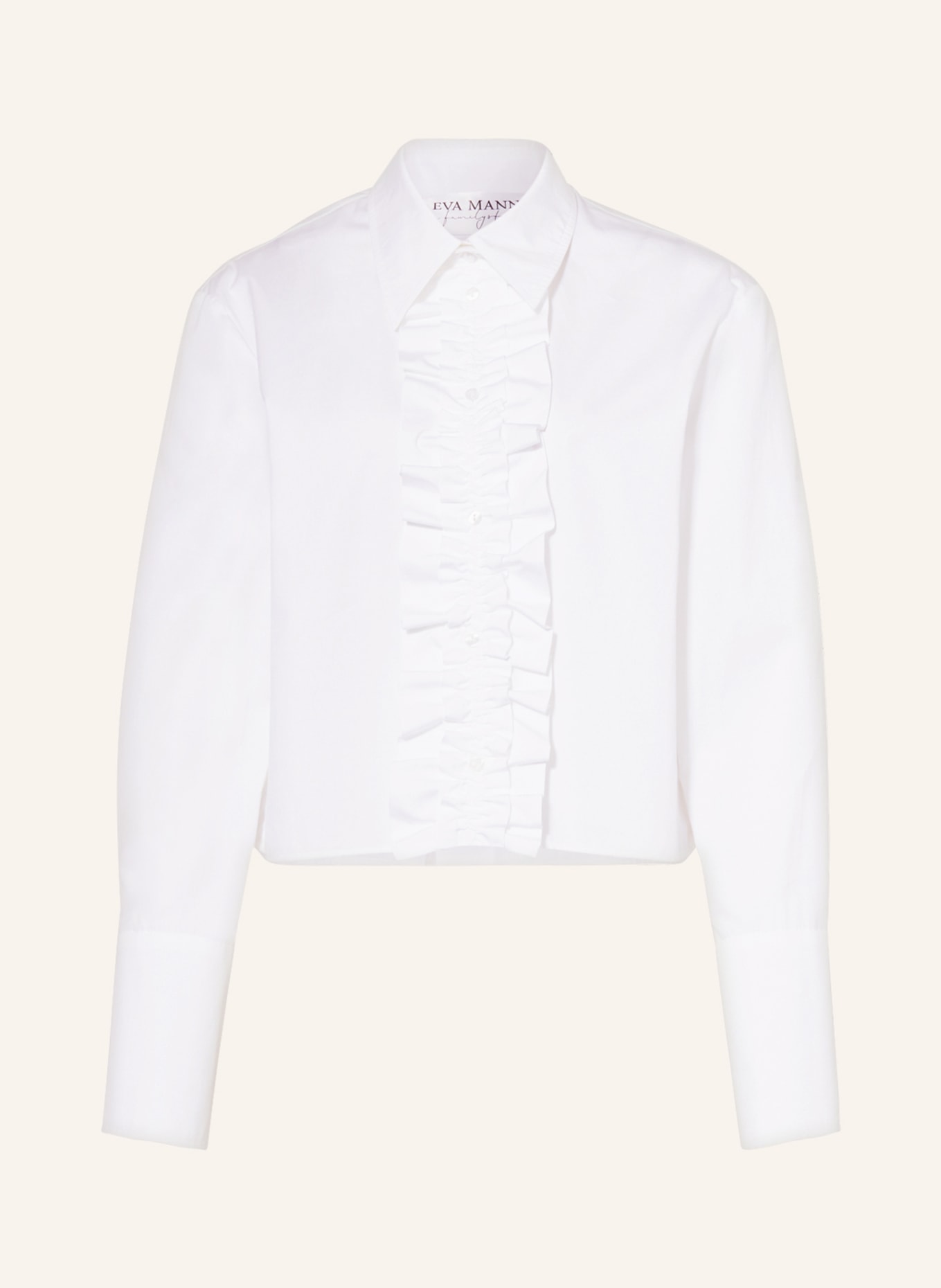 EVA MANN Cropped shirt blouse GITTE WINSTON, Color: WHITE (Image 1)