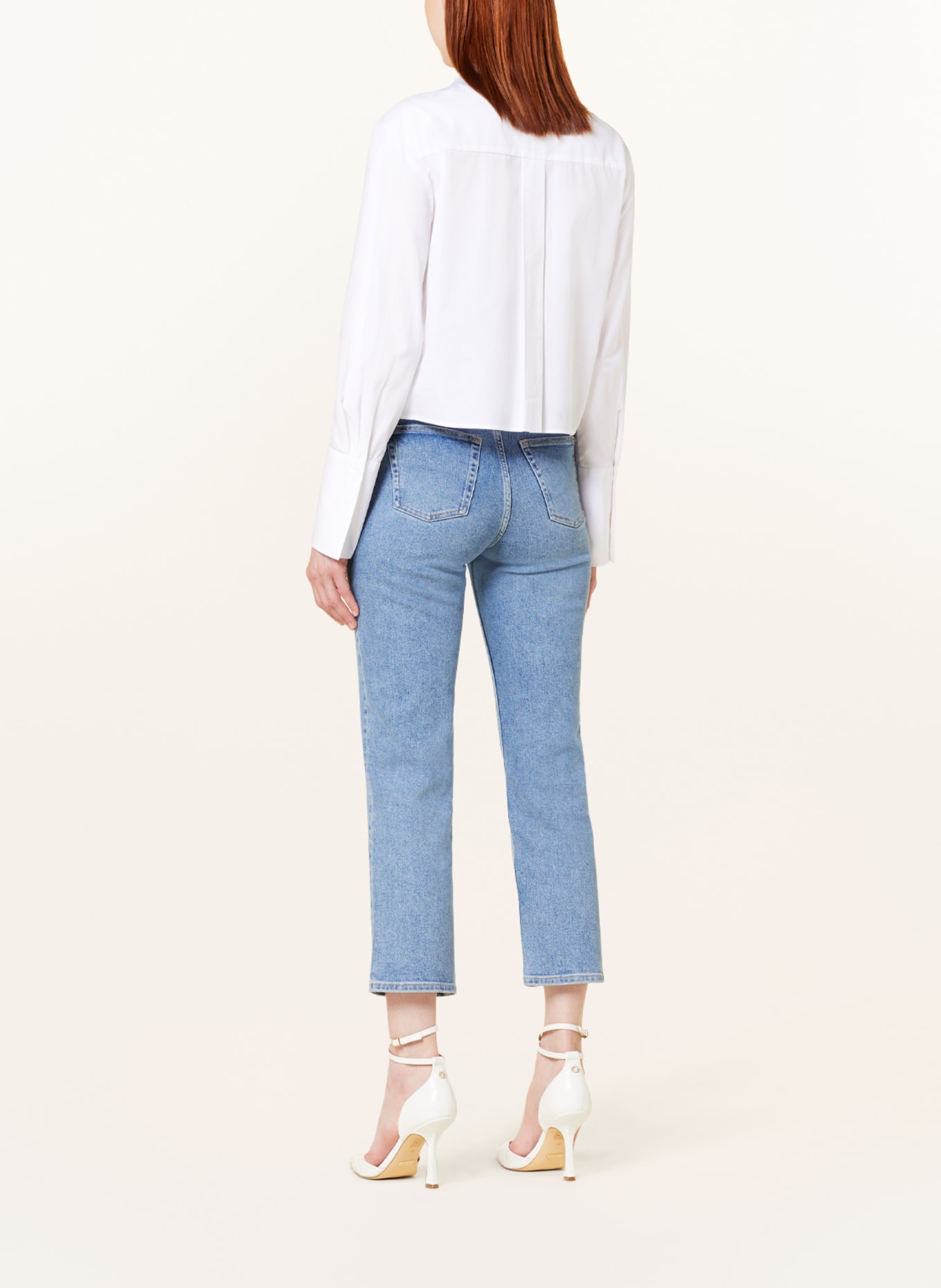 EVA MANN Cropped shirt blouse GITTE WINSTON, Color: WHITE (Image 3)