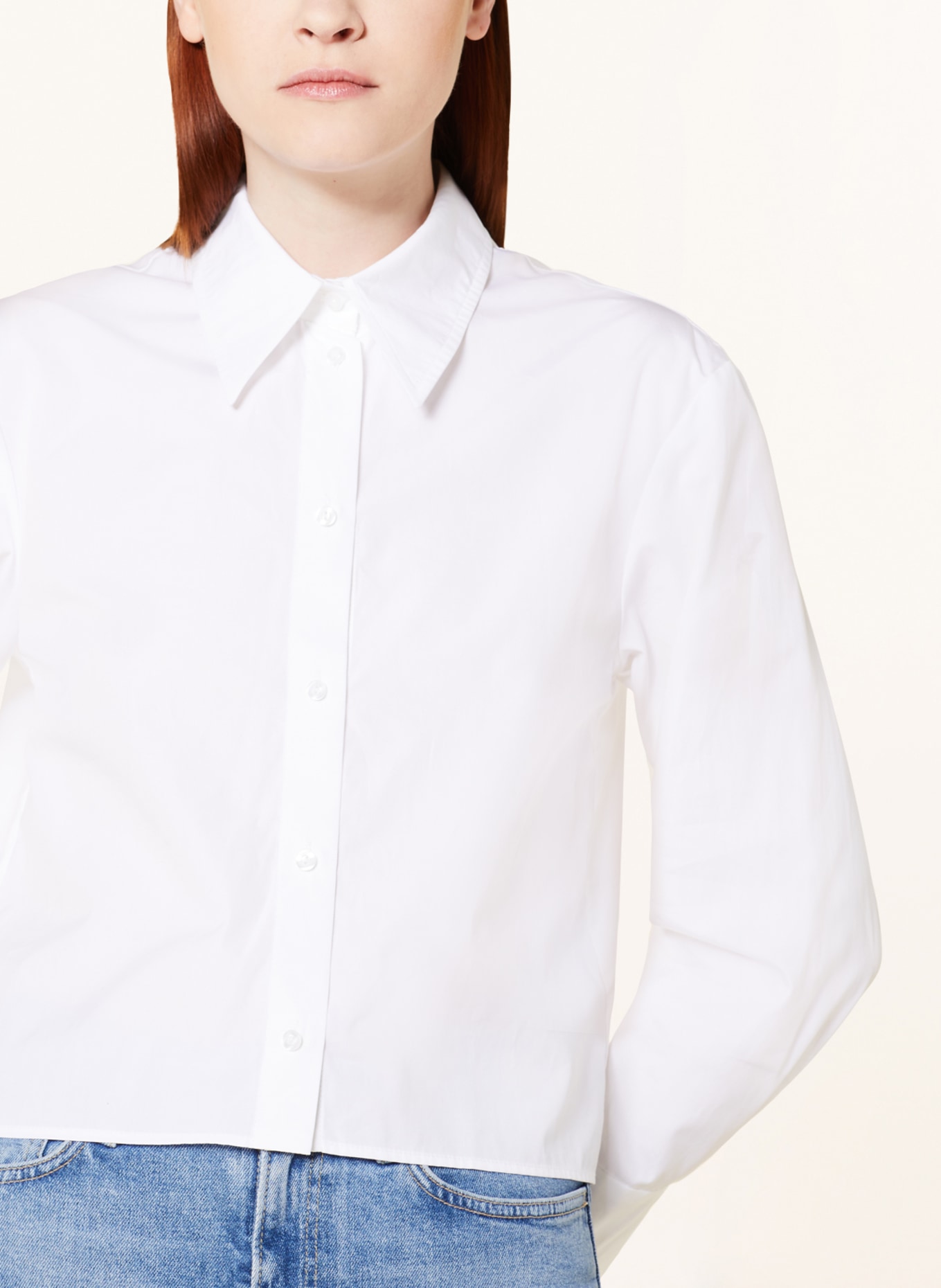 EVA MANN Cropped shirt blouse GITTE WINSTON, Color: WHITE (Image 5)