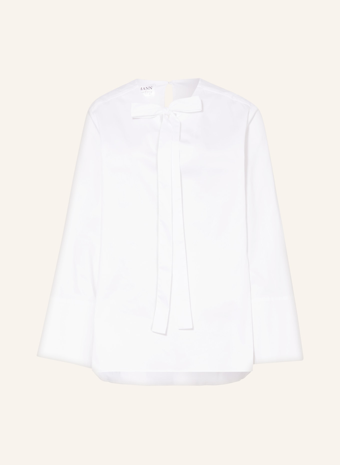 EVA MANN Bow-tie blouse EVELYN ELACITIN, Color: WHITE (Image 1)