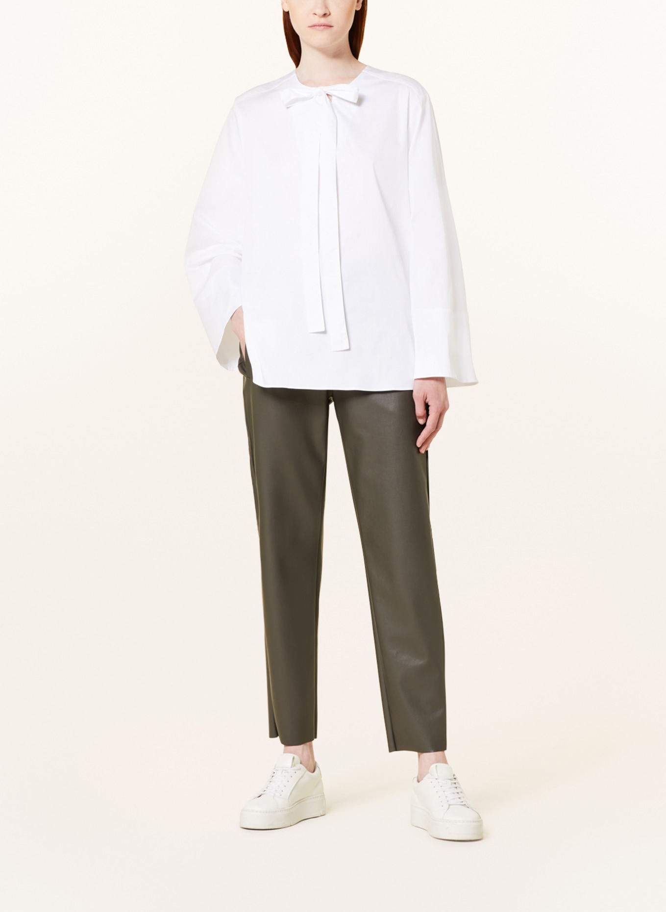 EVA MANN Bow-tie blouse EVELYN ELACITIN, Color: WHITE (Image 2)
