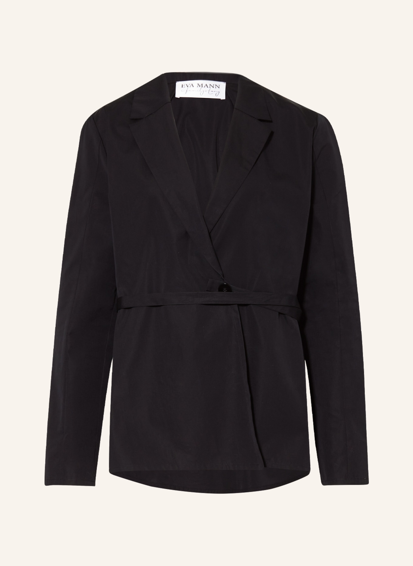 EVA MANN Wrap blouse CHRISTIANE WINSTON, Color: BLACK (Image 1)