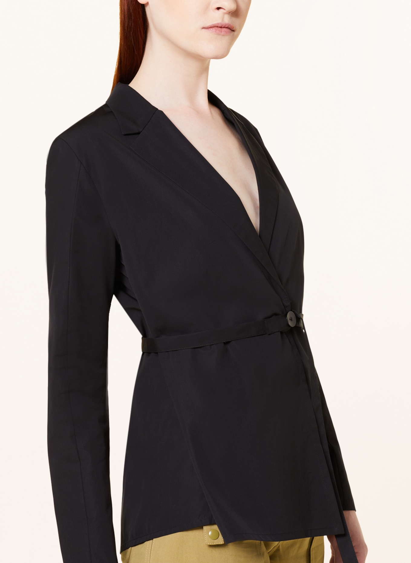 EVA MANN Wrap blouse CHRISTIANE WINSTON, Color: BLACK (Image 4)