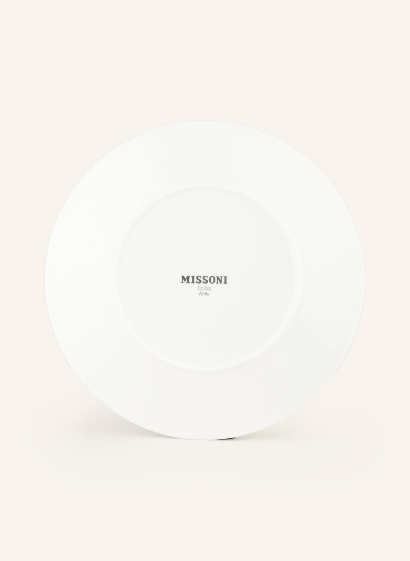 MISSONI Home Set of 6 dinner plates ZIG ZAG, Color: CREAM/ LIGHT GRAY (Image 3)