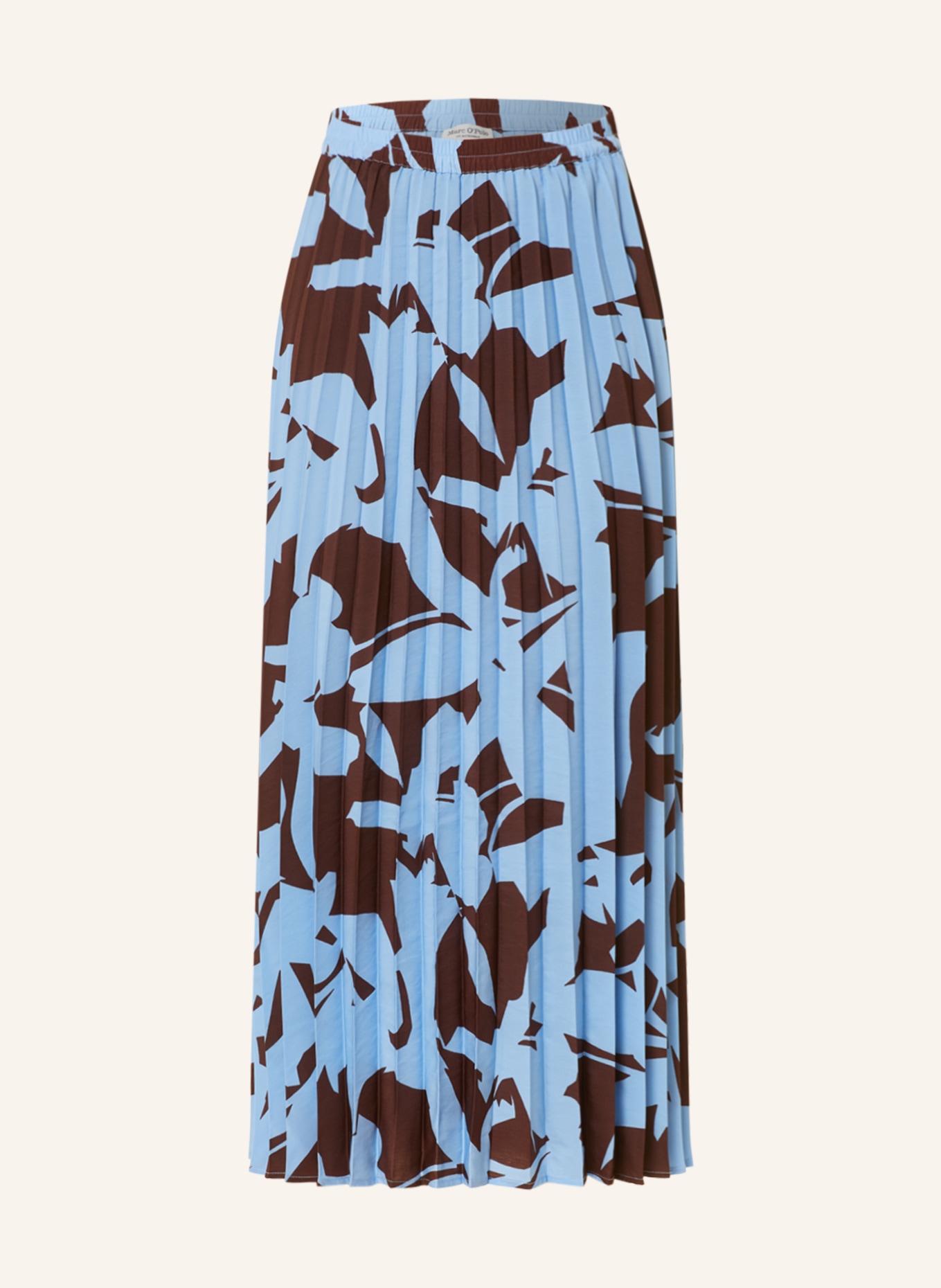 Marc O'Polo Pleated skirt, Color: LIGHT BLUE/ BROWN (Image 1)