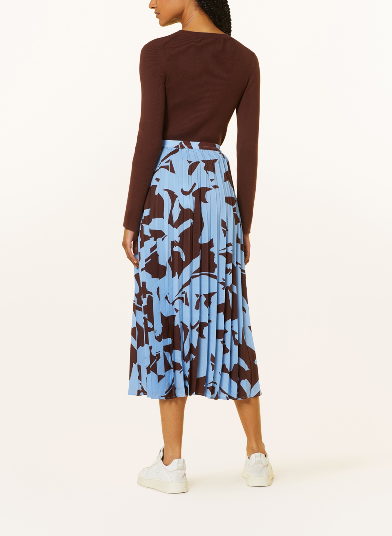 Marc O'Polo Pleated skirt, Color: LIGHT BLUE/ BROWN (Image 3)