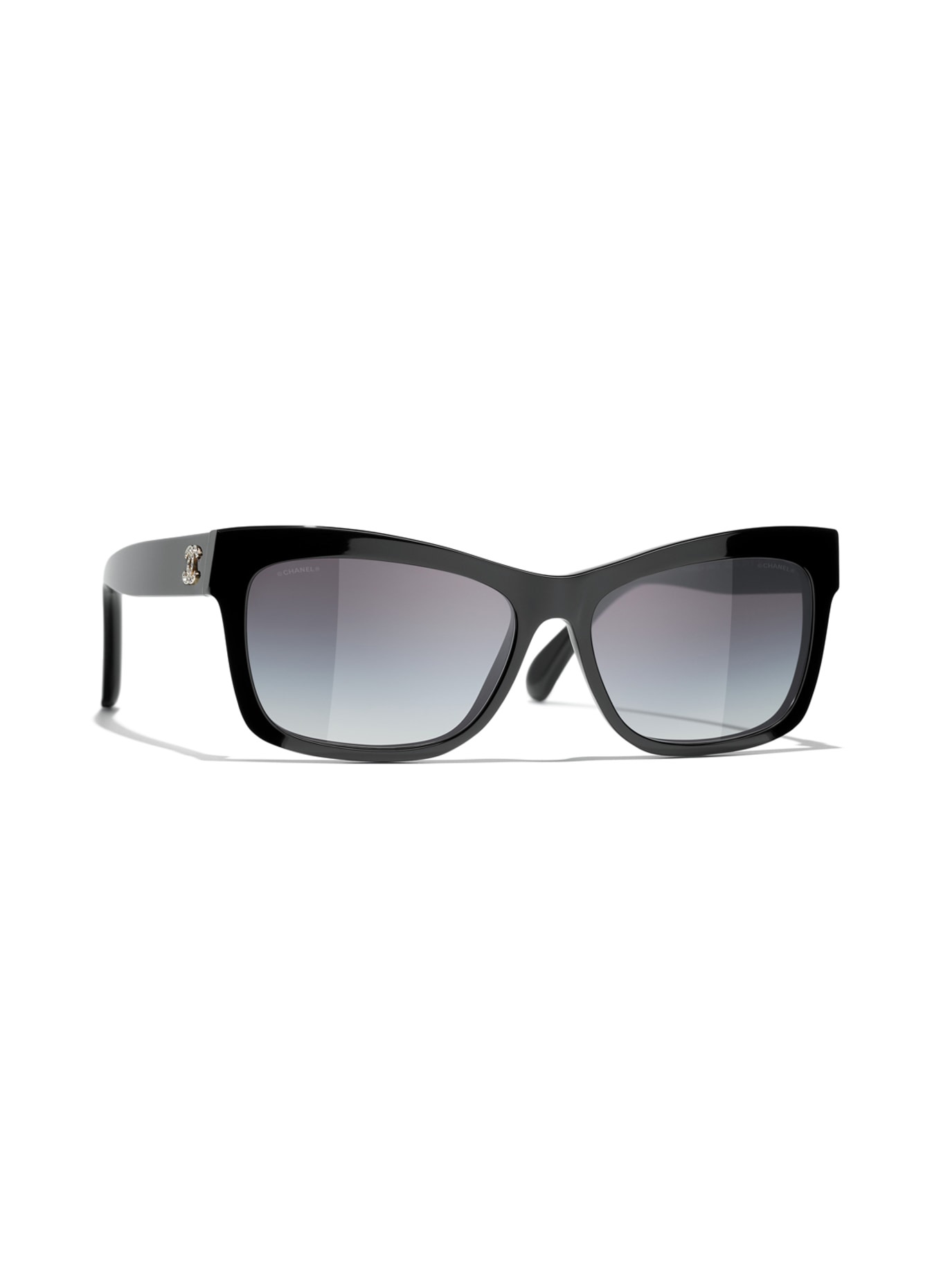CHANEL Hranaté sluneční brýle, Barva: C622S6 - ČERNÁ/ TMAVĚ ŠEDÝ PŘECHOD (Obrázek 1)