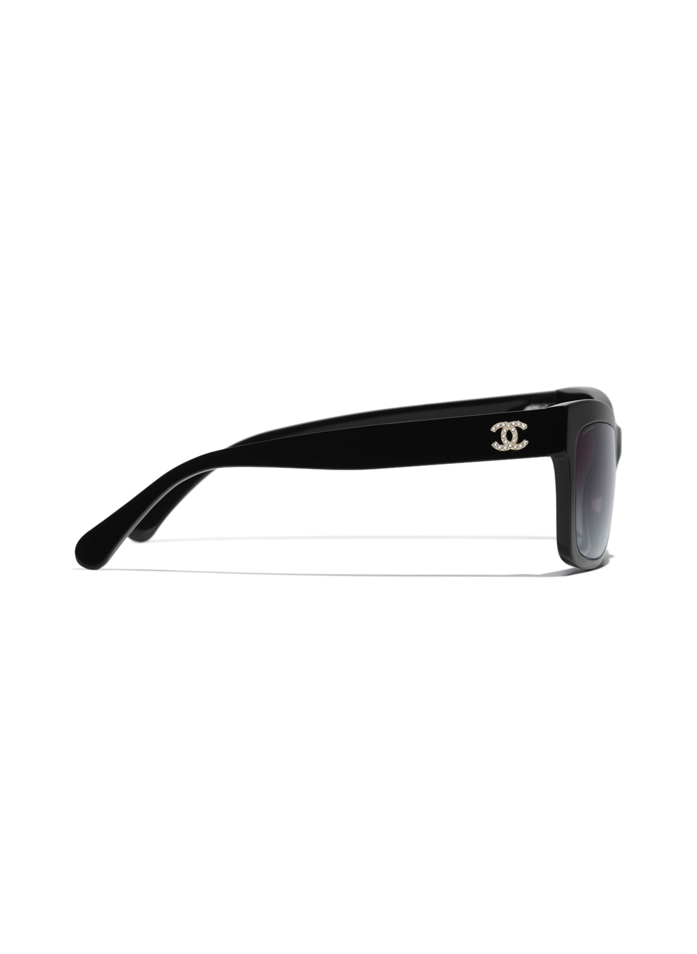 CHANEL Prostokątne okulary przeciwsłoneczne, Kolor: C622S6 – CZARNY/ CIEMNOSZARY GRADIENT (Obrazek 3)