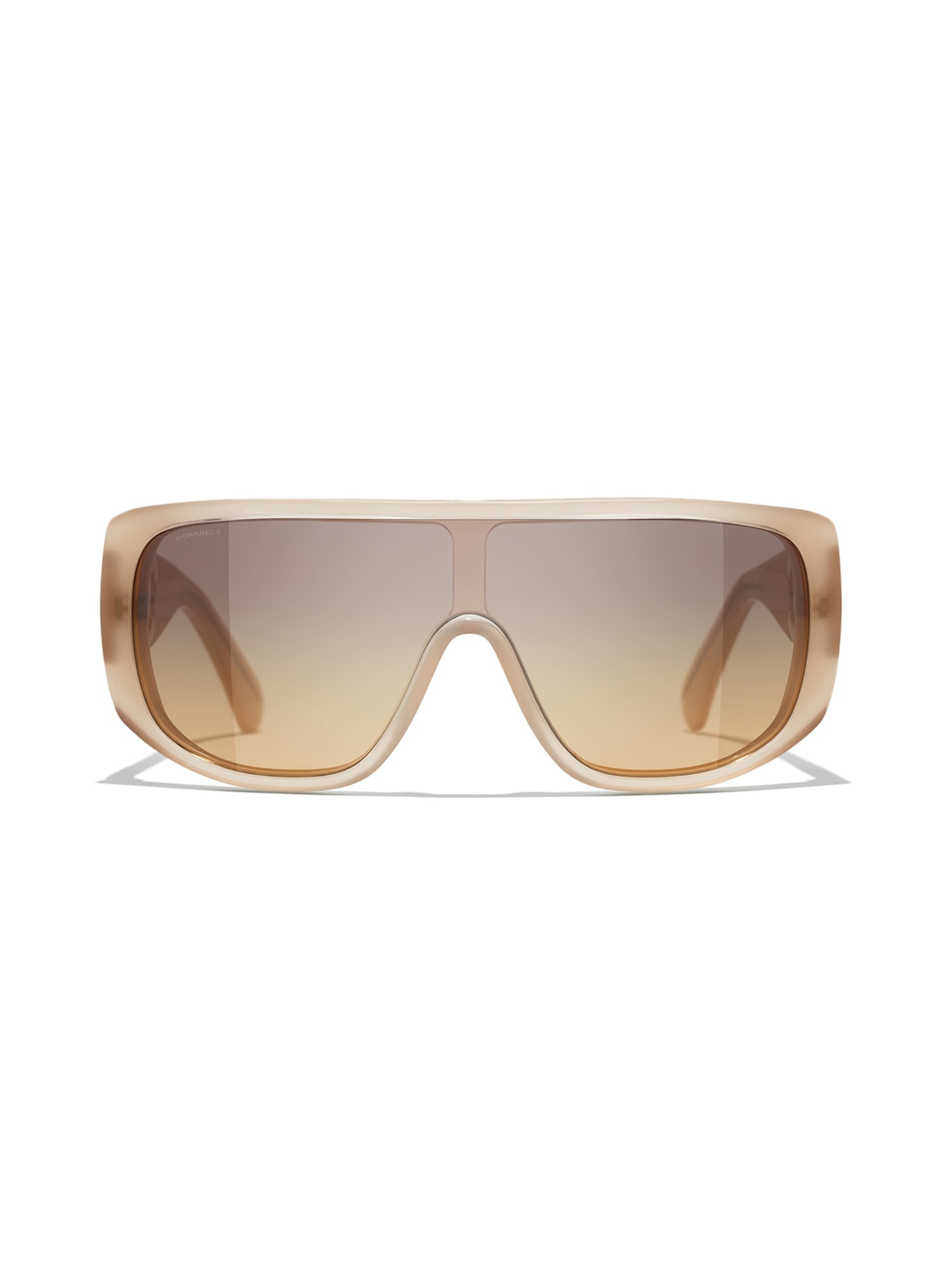 CHANEL Wraparound sunglasses: 173111 - BEIGE/ BROWN GRADIENT