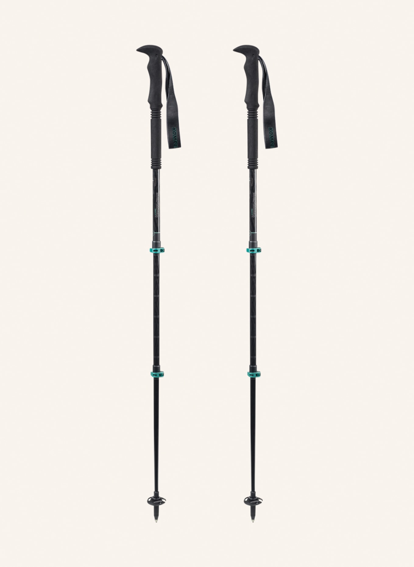 KOMPERDELL Trekking poles CARBON C3 PRO COMPACT, Color: BLACK (Image 1)