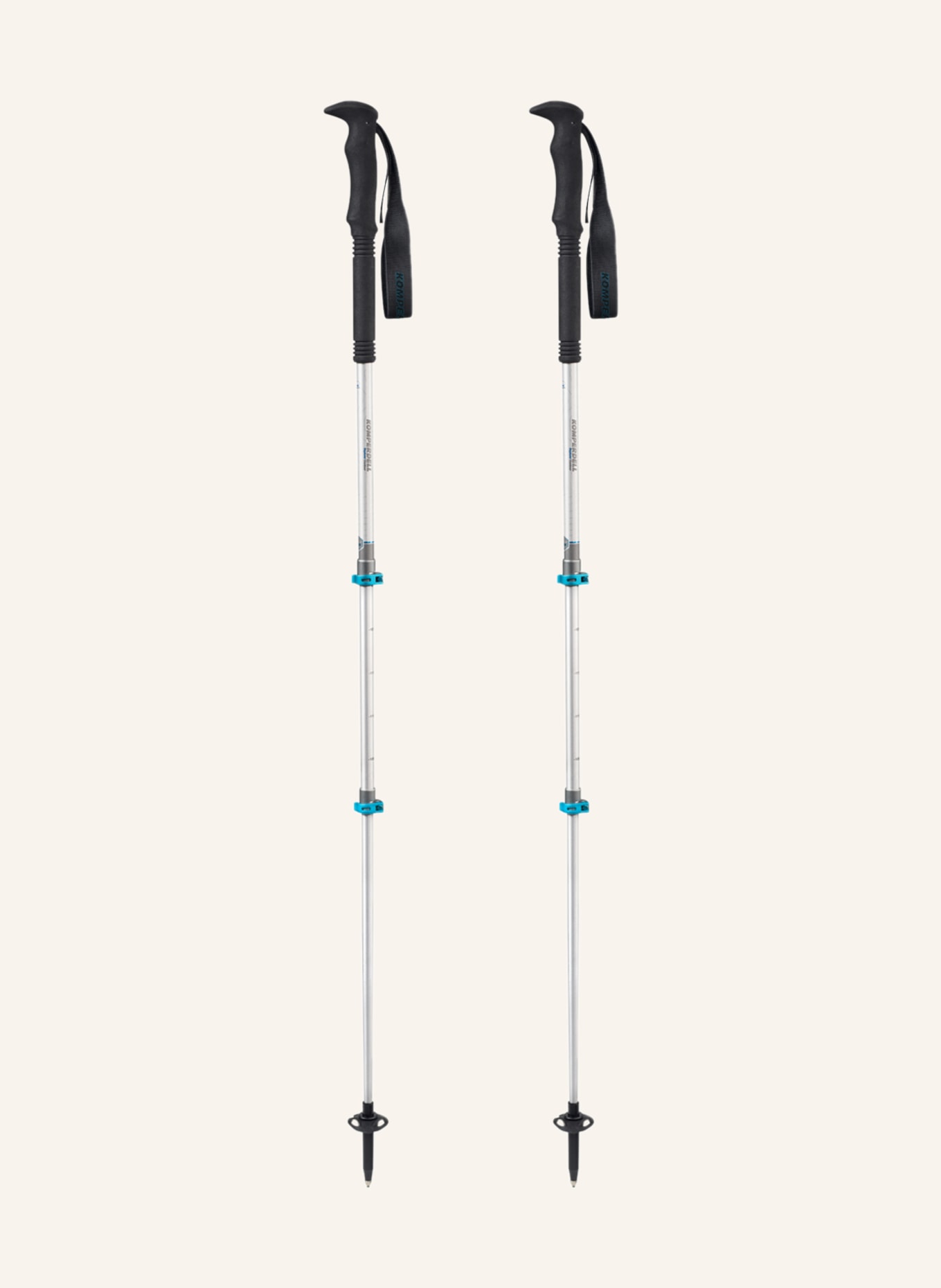 KOMPERDELL Trekking poles, Color: SILVER/ BLACK (Image 1)