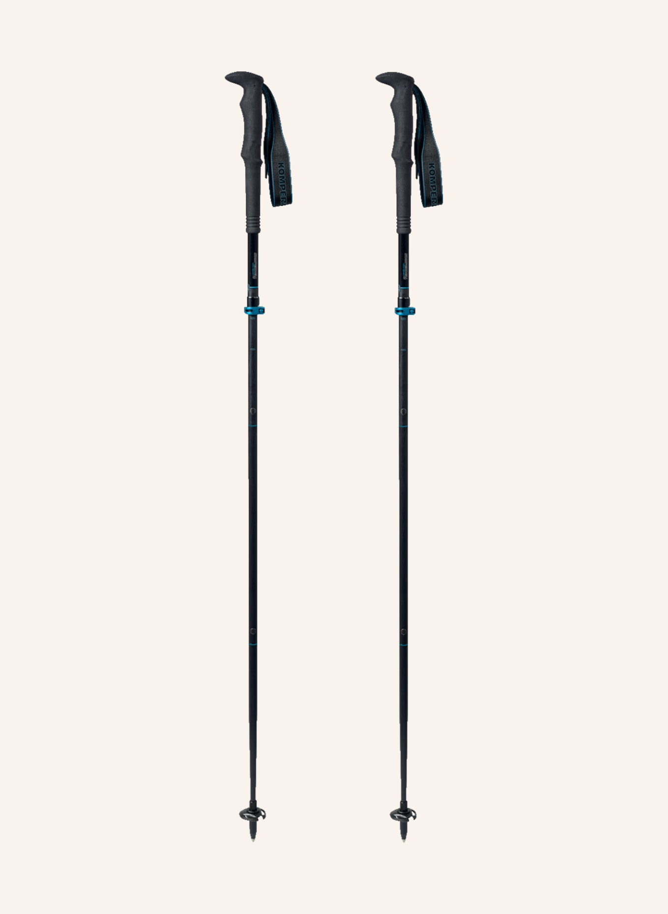 KOMPERDELL Trekking poles CARBON FXP APPROACH VARIO, Color: BLACK (Image 1)