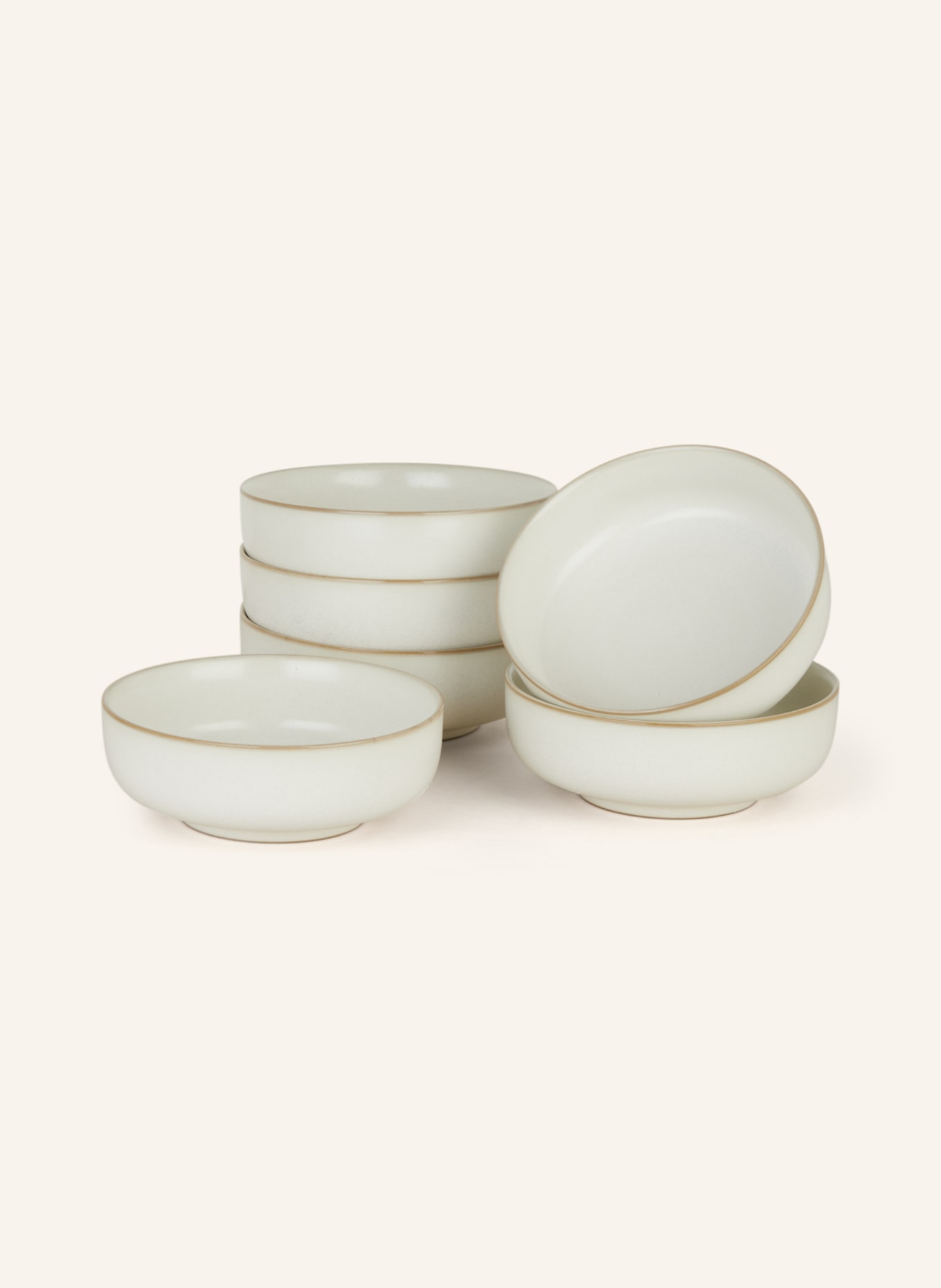 Ferm LIVING Set of 6 bowls SEKKI, Color: CREAM (Image 1)