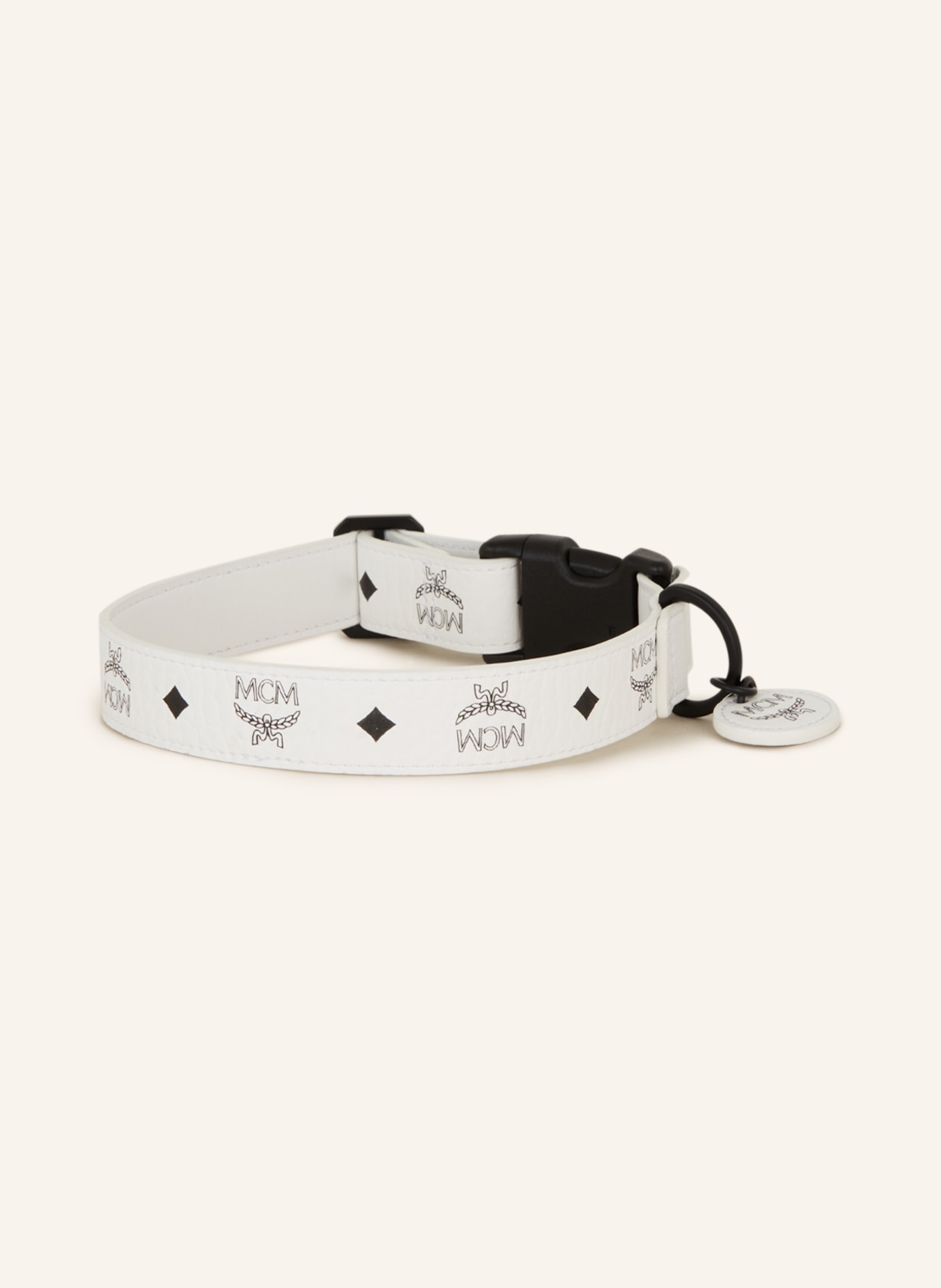 MCM Dog collar VISETOS M, Color: WHITE (Image 2)
