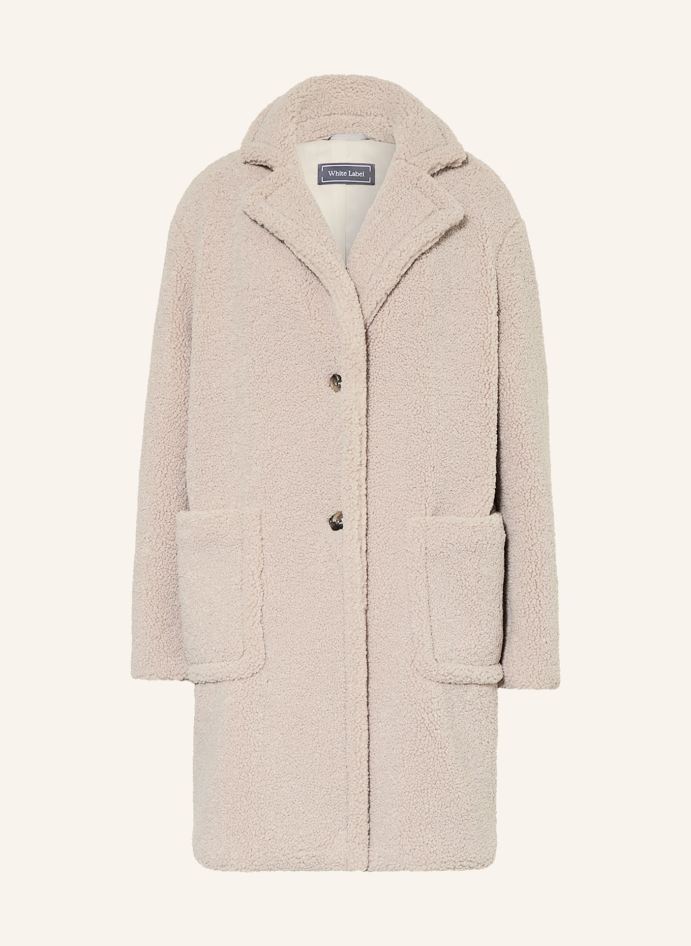 White Label Plyšový kabát, Barva: ČERNOŠEDÁ (Obrázek 1)