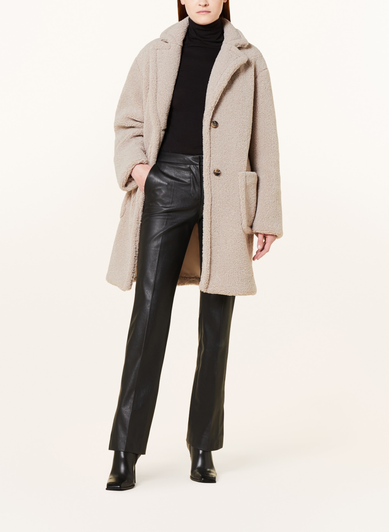 White Label Teddy coat, Color: TAUPE (Image 2)