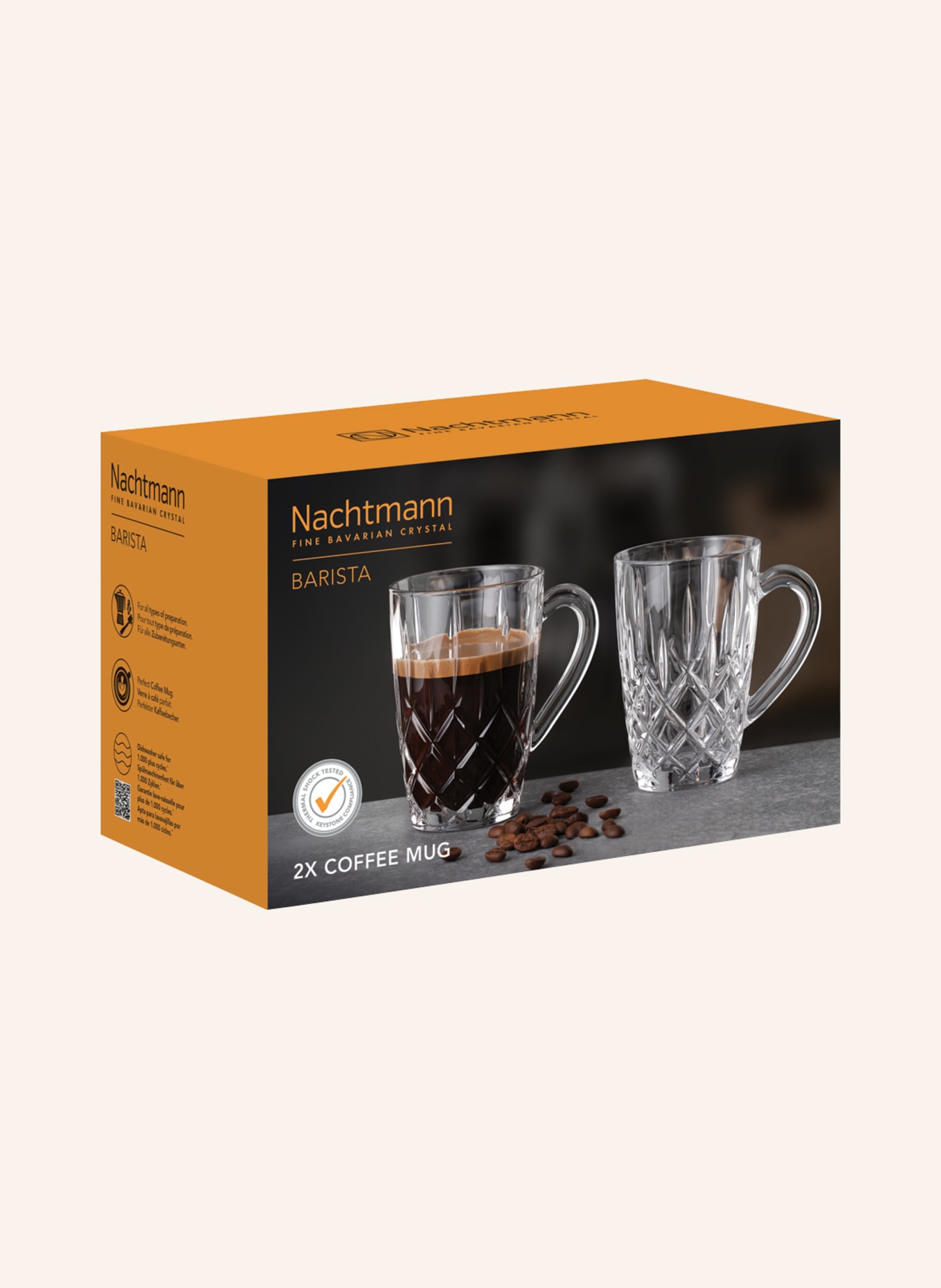 Nachtmann 2er-Set Kaffeegläser NOBLESSE, Farbe: WEISS (Bild 3)