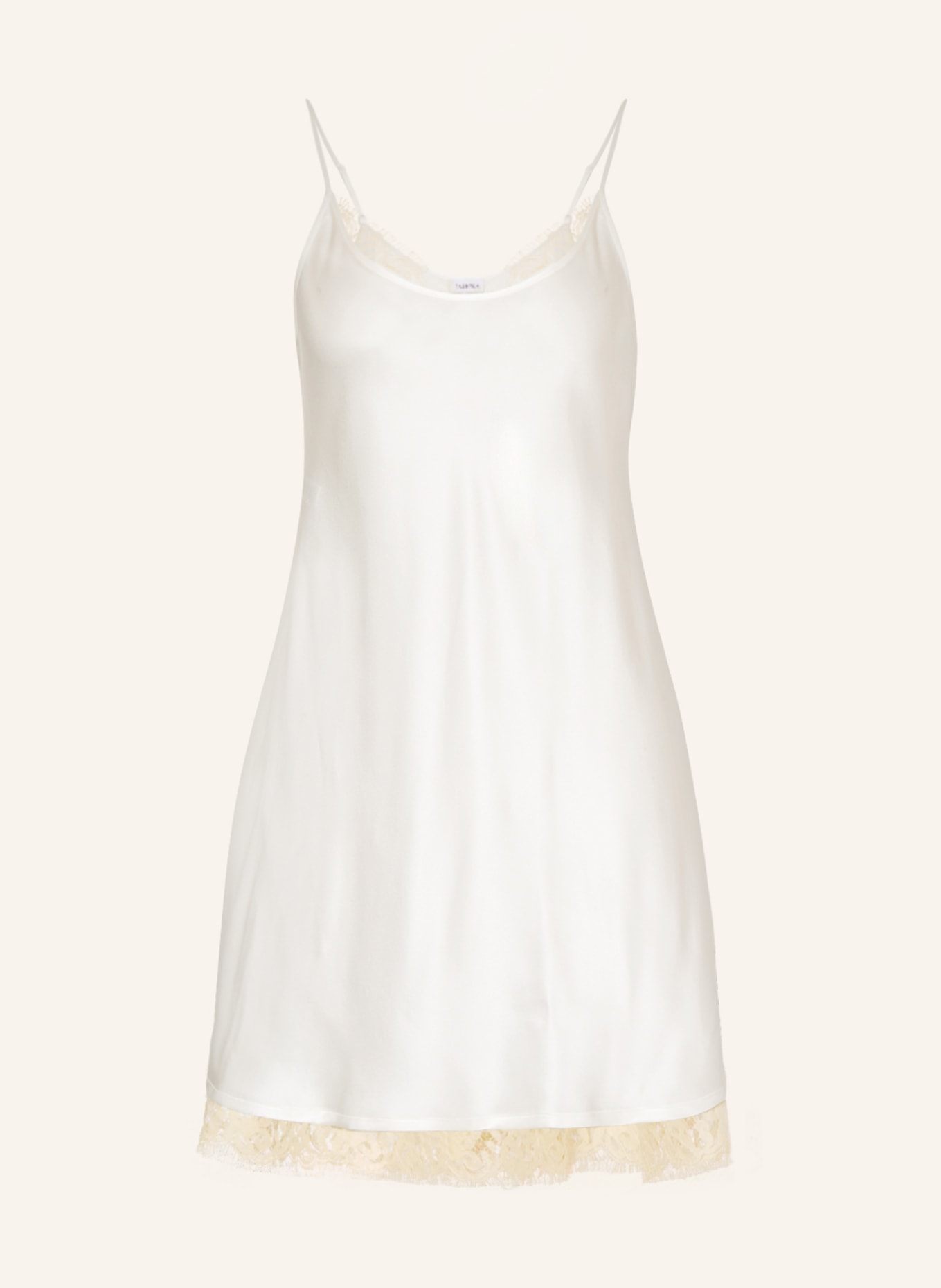 LA PERLA Negligee PER LEI made of silk, Color: WHITE/ SALMON (Image 1)