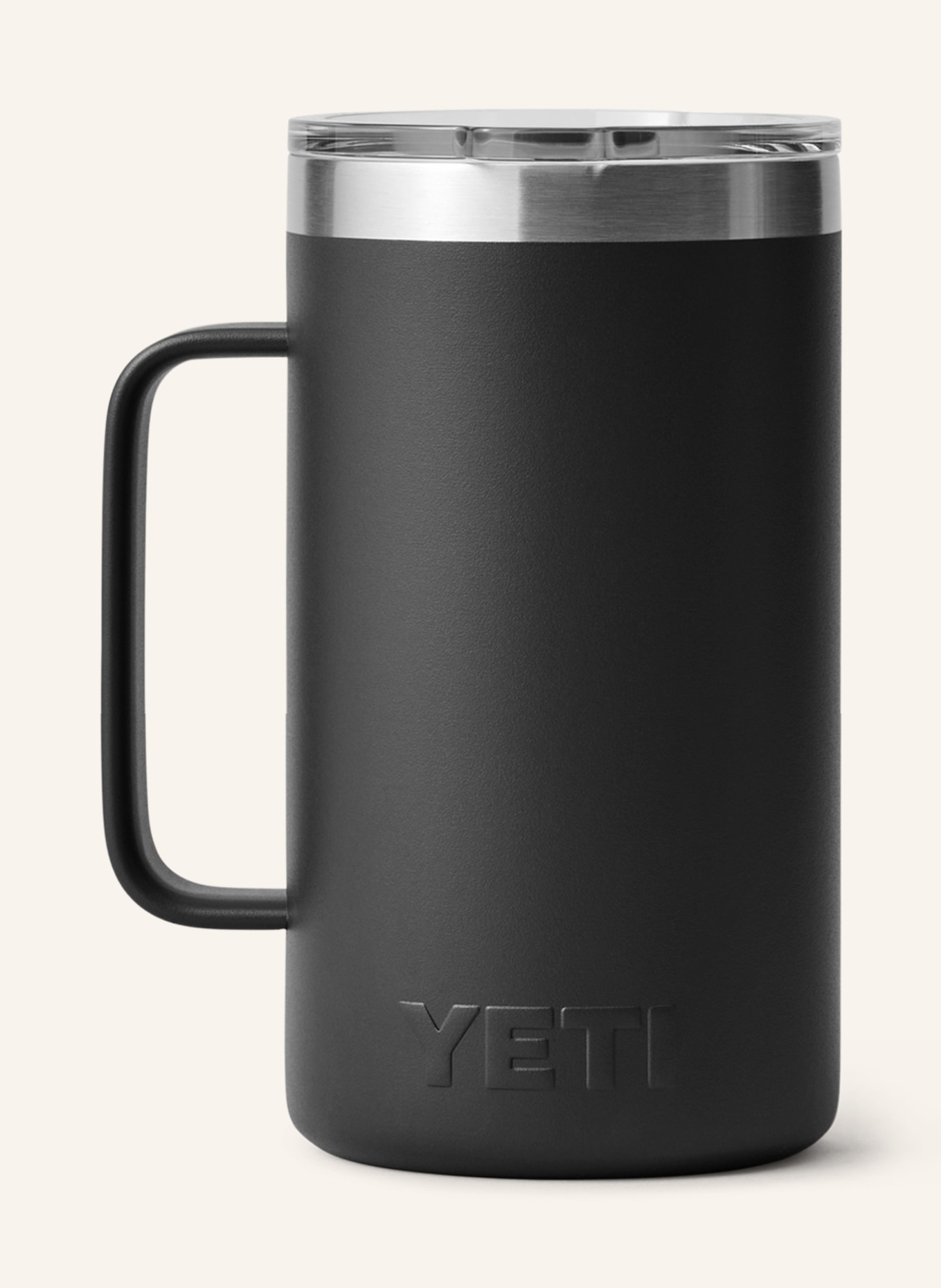 YETI Thermos mug RAMBLER® in black/ silver