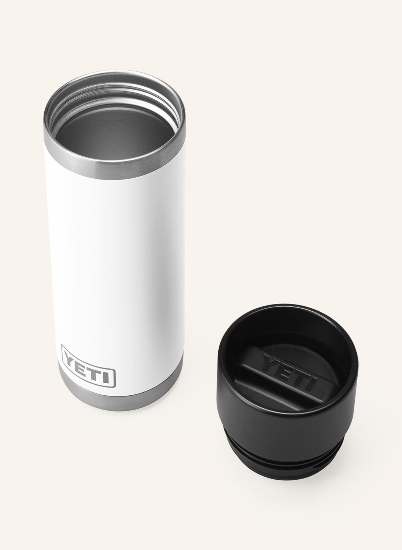 YETI Thermos mug RAMBLER®, Color: WHITE/ BLACK (Image 3)