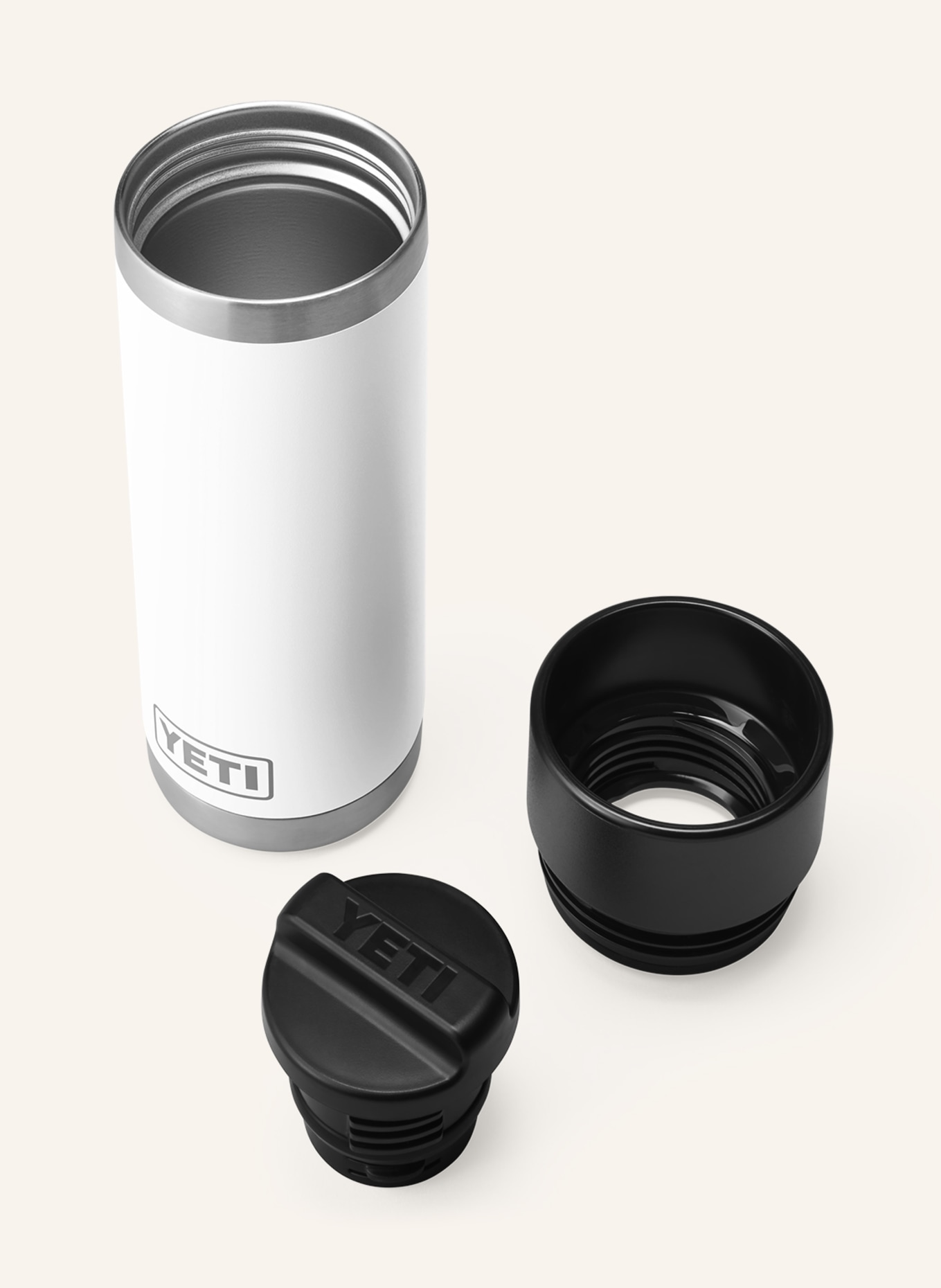YETI Thermos mug RAMBLER®, Color: WHITE/ BLACK (Image 4)