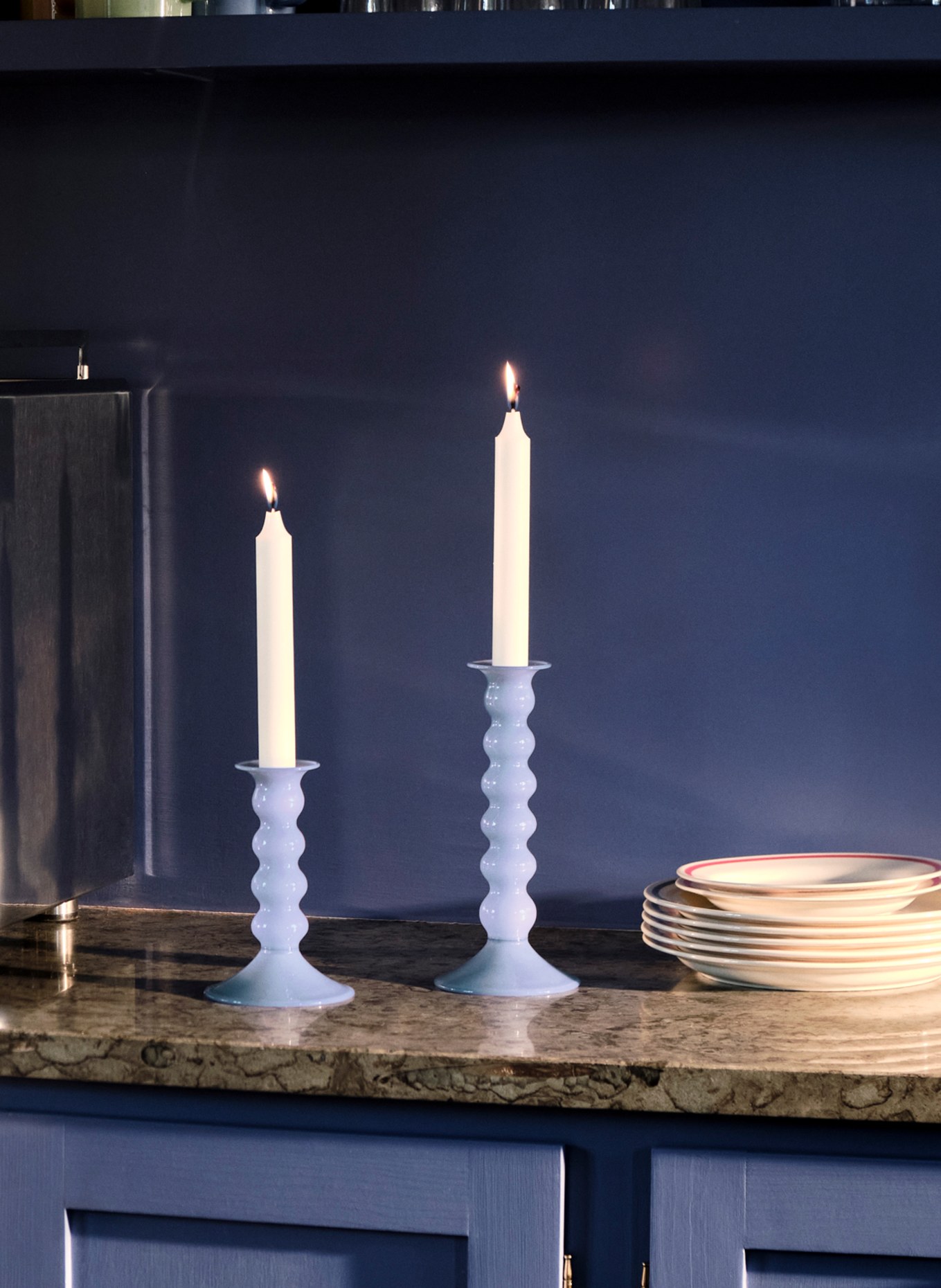 HAY Candleholder WAVY SMALL, Color: LIGHT BLUE (Image 2)