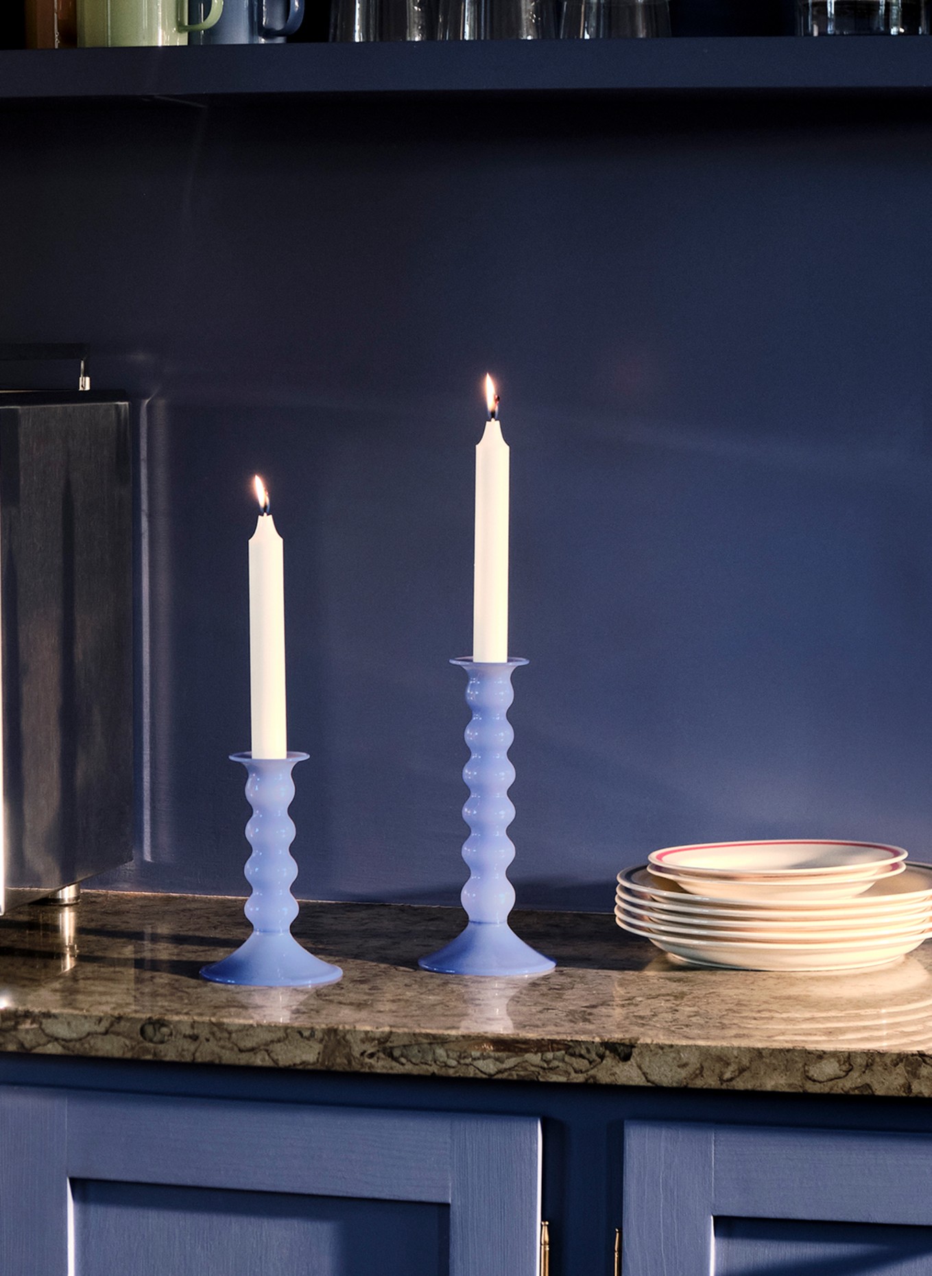 HAY Candleholder WAVY LARGE, Color: LIGHT BLUE (Image 2)
