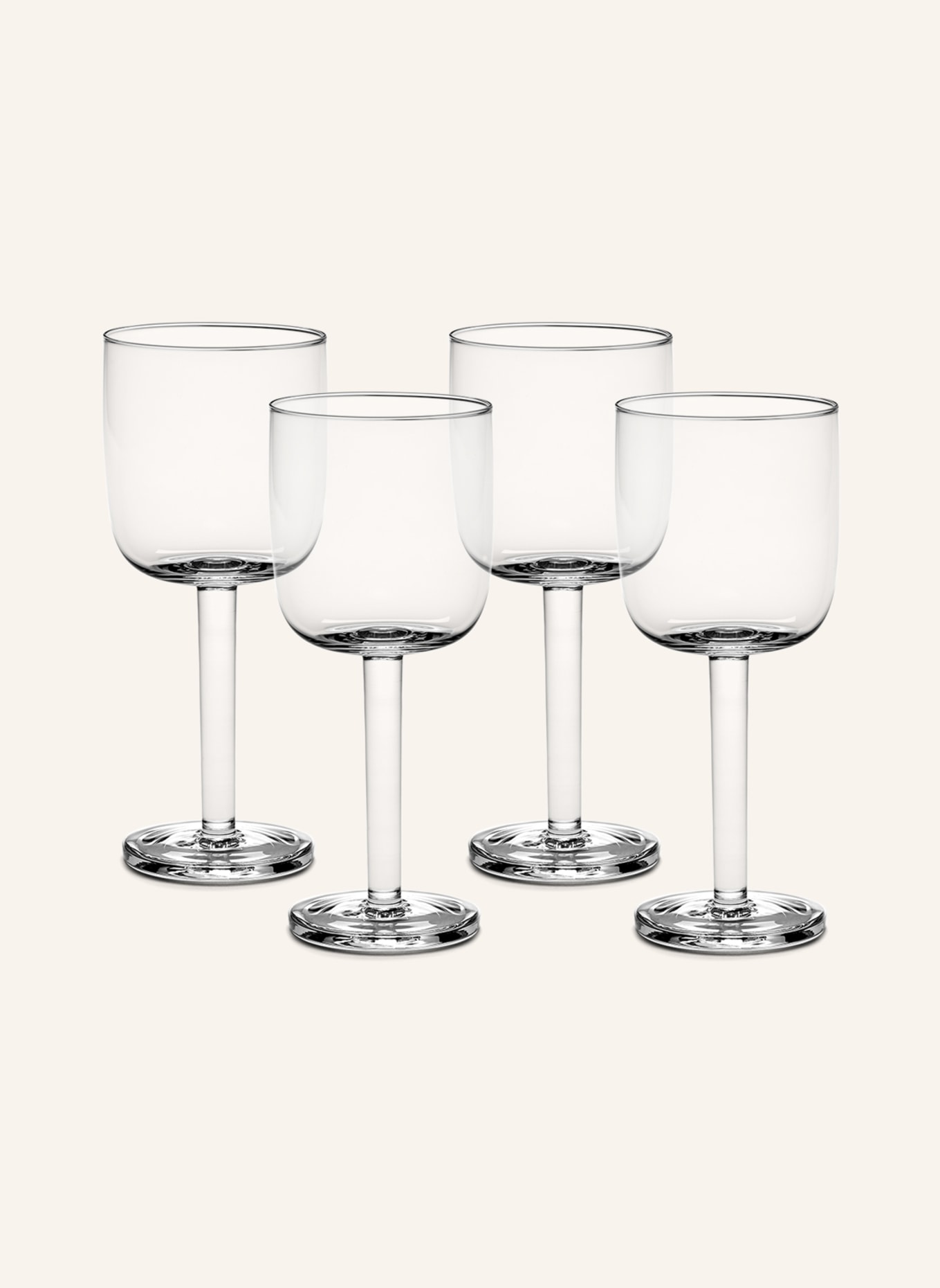 SERAX Set of 4 wine glasses BASE, Color: WHITE (Image 1)