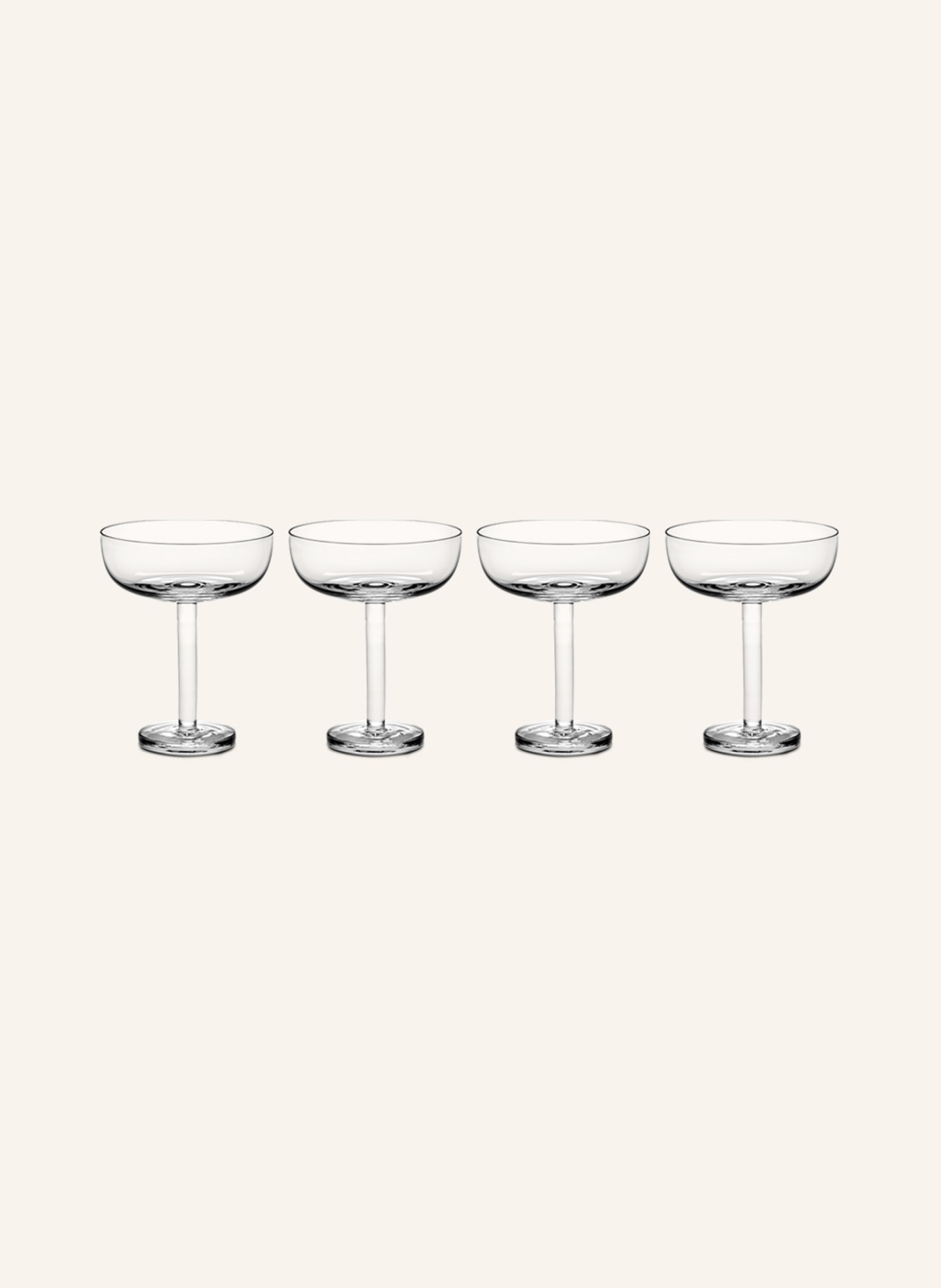 SERAX Set of 4 champagne glasses BASE, Color: WHITE (Image 1)
