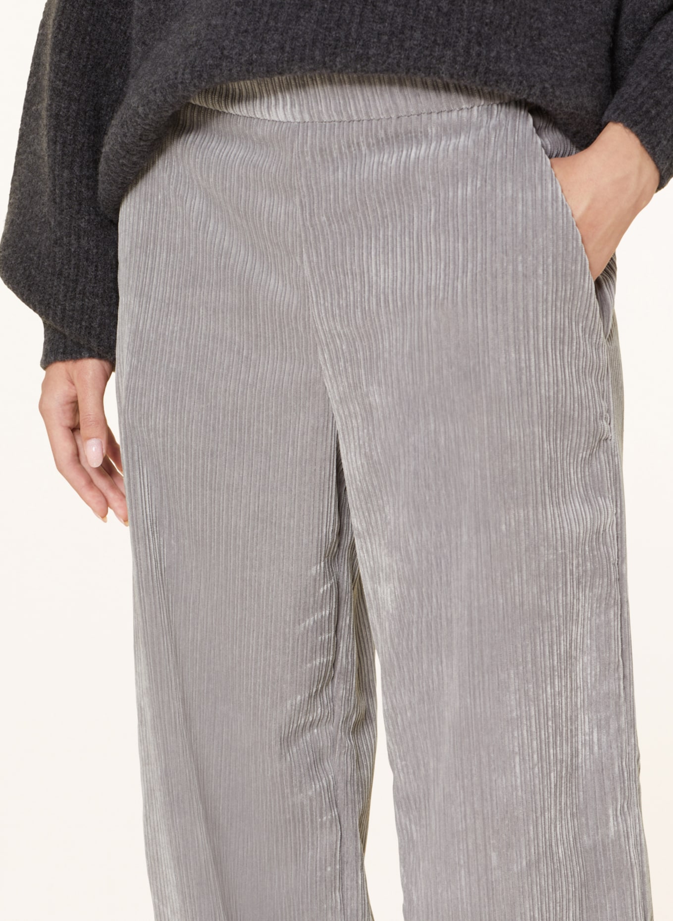 MAC DAYDREAM Spodnie sztruksowe BEAUTY WIDE, Kolor: SZARY (Obrazek 5)