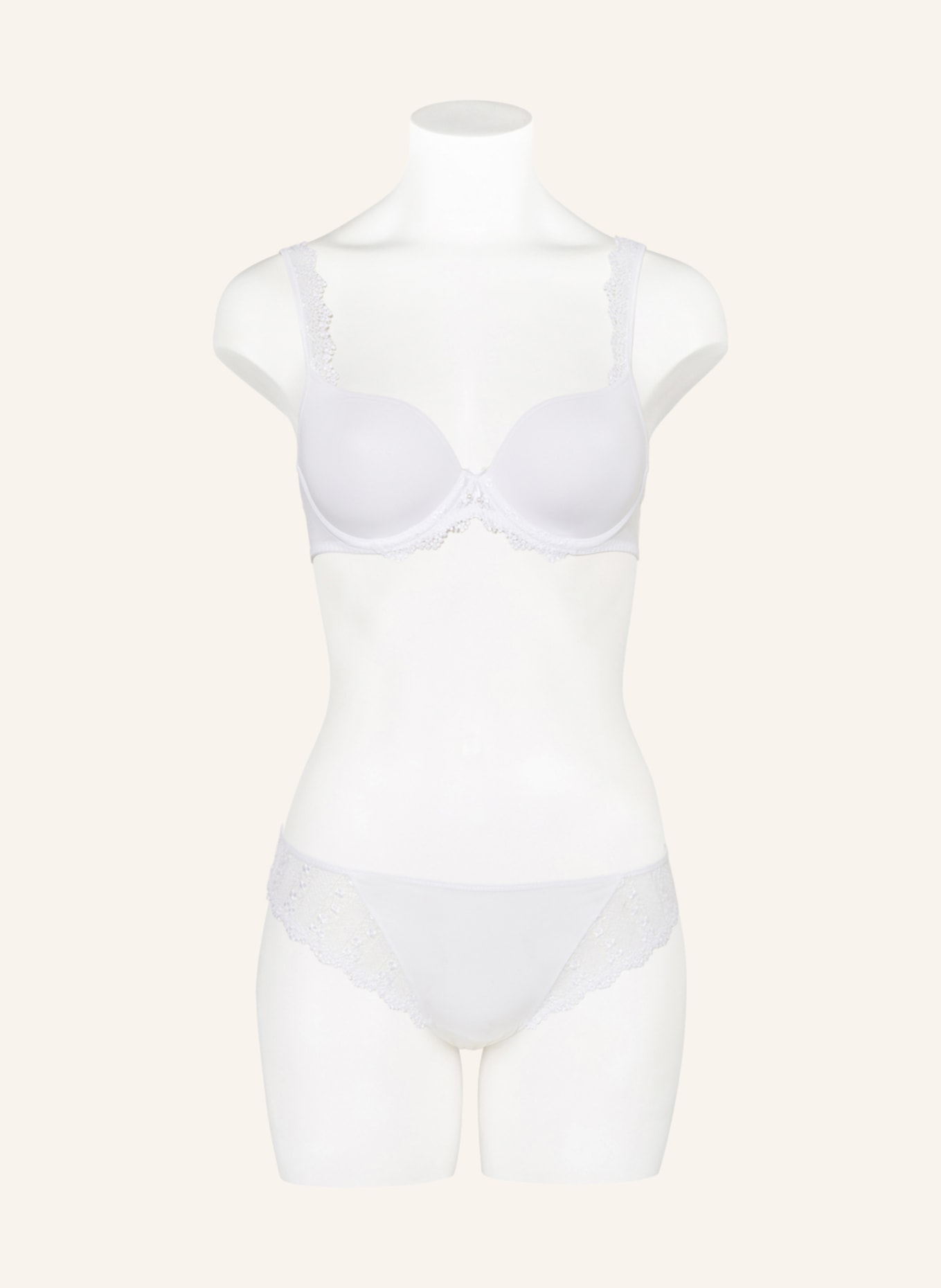 MARIE JO Molded cup bra CHRISTY with decorative beads, Color: WHITE (Image 2)