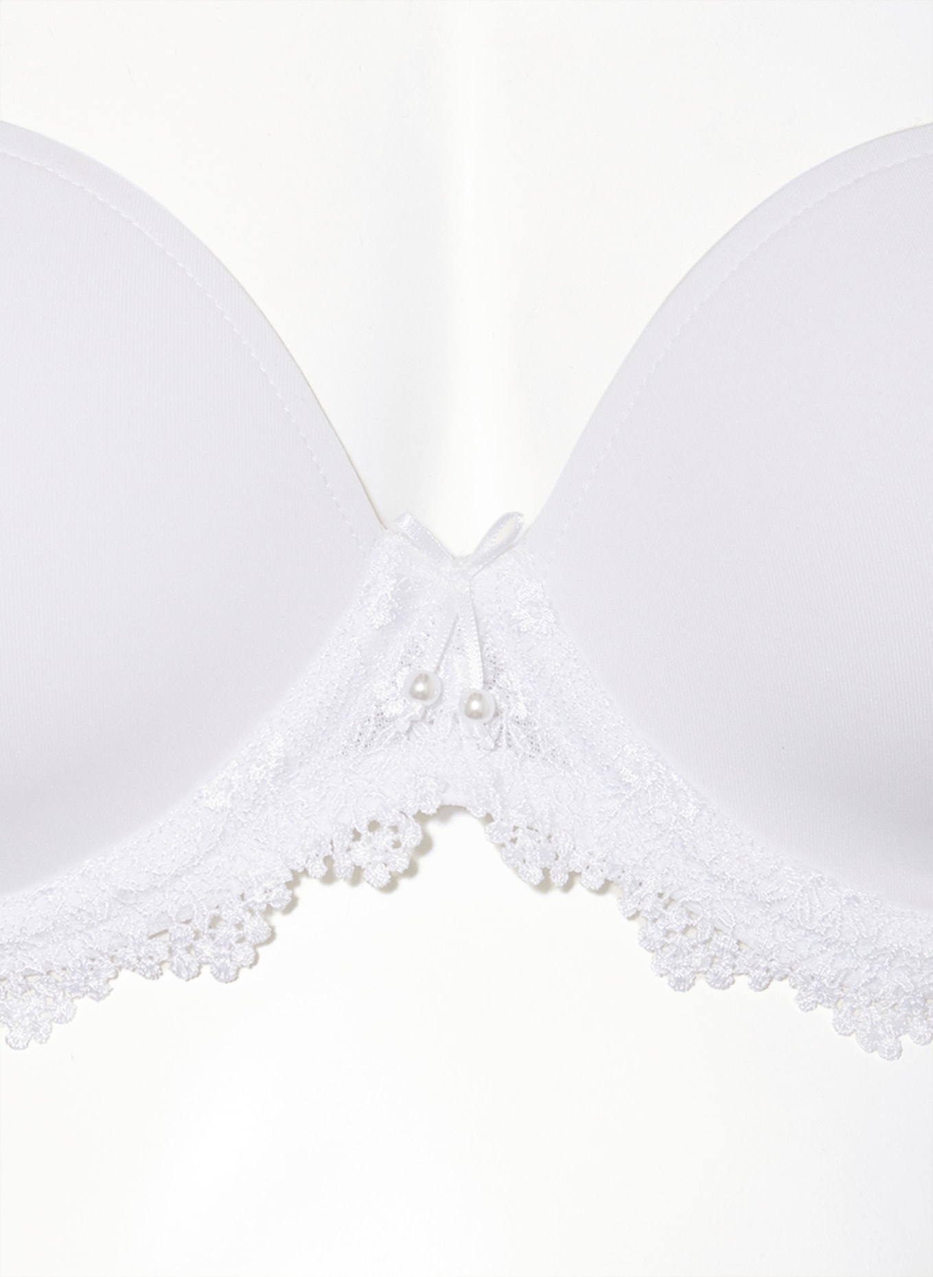 MARIE JO Molded cup bra CHRISTY with decorative beads, Color: WHITE (Image 4)