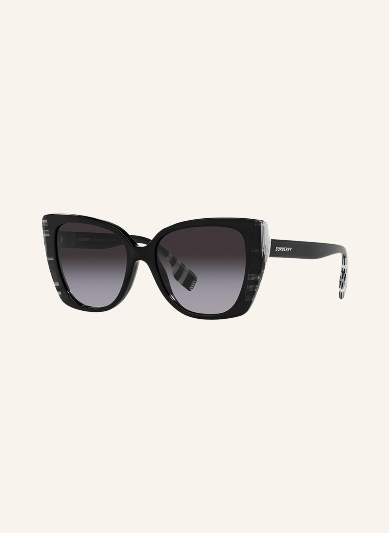 BURBERRY Sunglasses BE4393, Color: 40518G - BLACK/ WHITE/ GRAY GRADIENT (Image 1)
