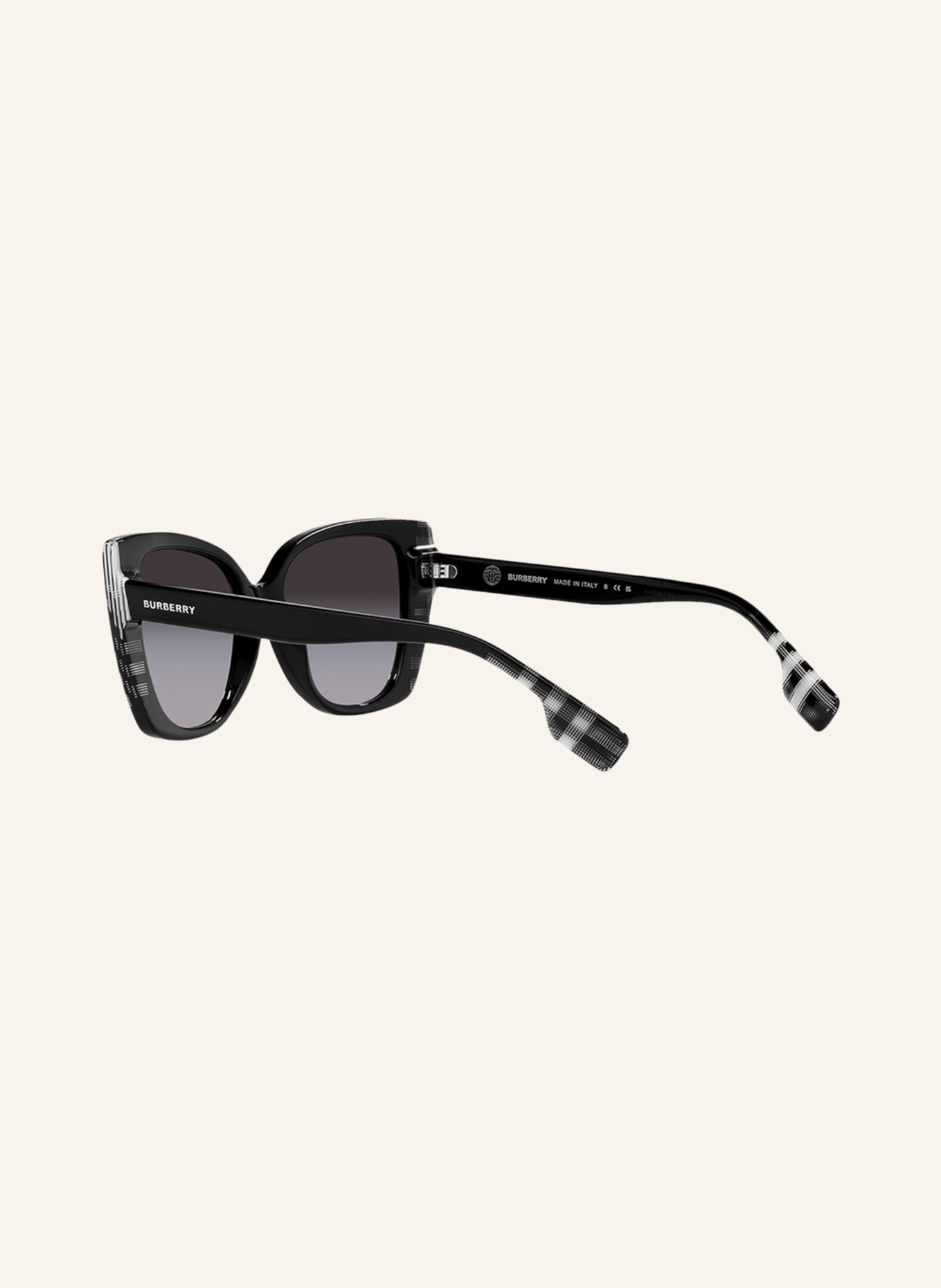 BURBERRY Sunglasses BE4393, Color: 40518G - BLACK/ WHITE/ GRAY GRADIENT (Image 4)