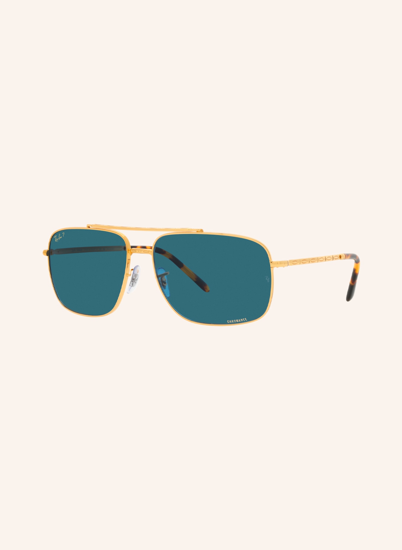 Ray-Ban Sunglasses RB3796, Color: 9196S2 - GOLD/ BLUE POLARIZED (Image 1)