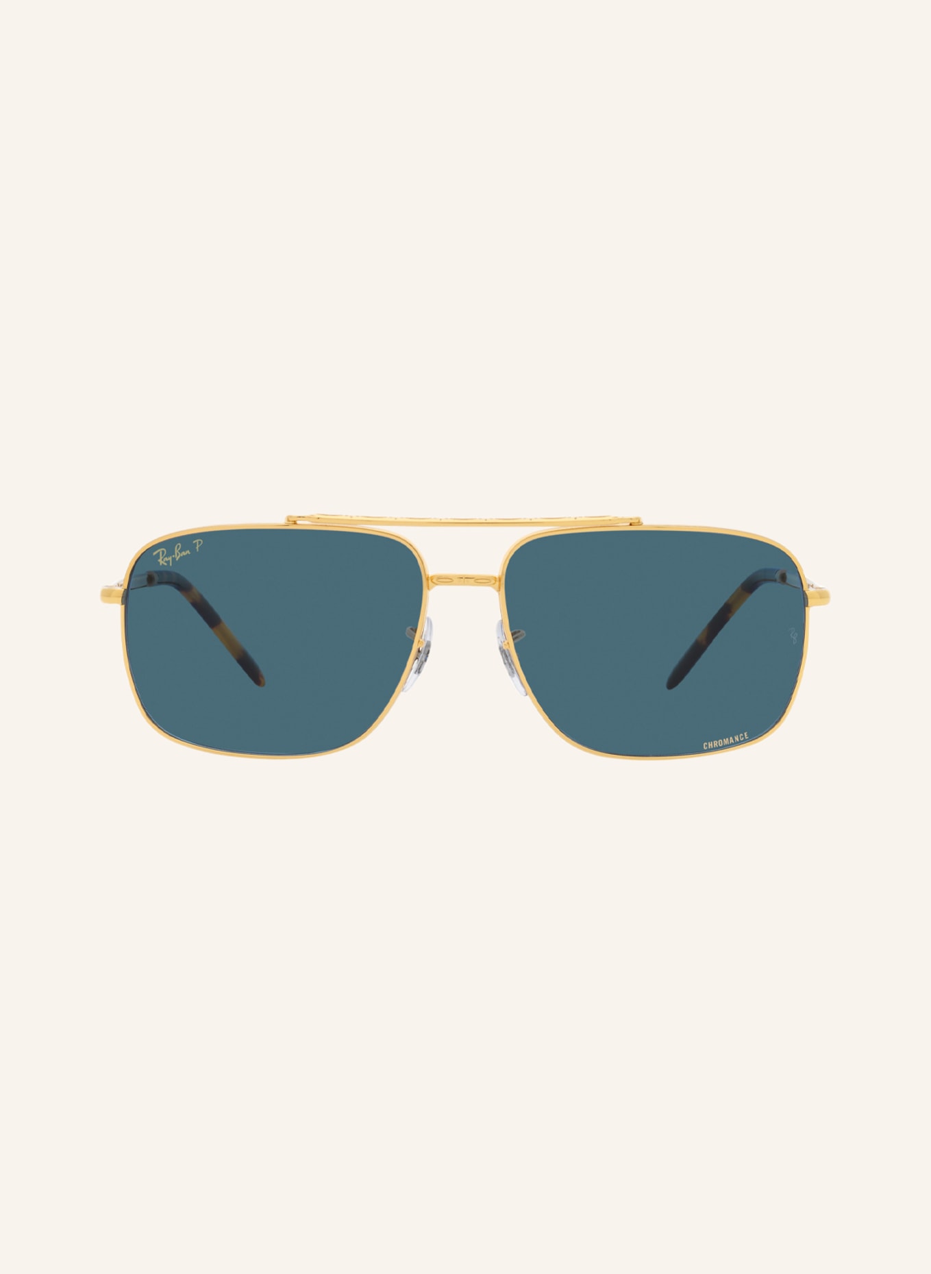 Ray-Ban Sunglasses RB3796, Color: 9196S2 - GOLD/ BLUE POLARIZED (Image 2)