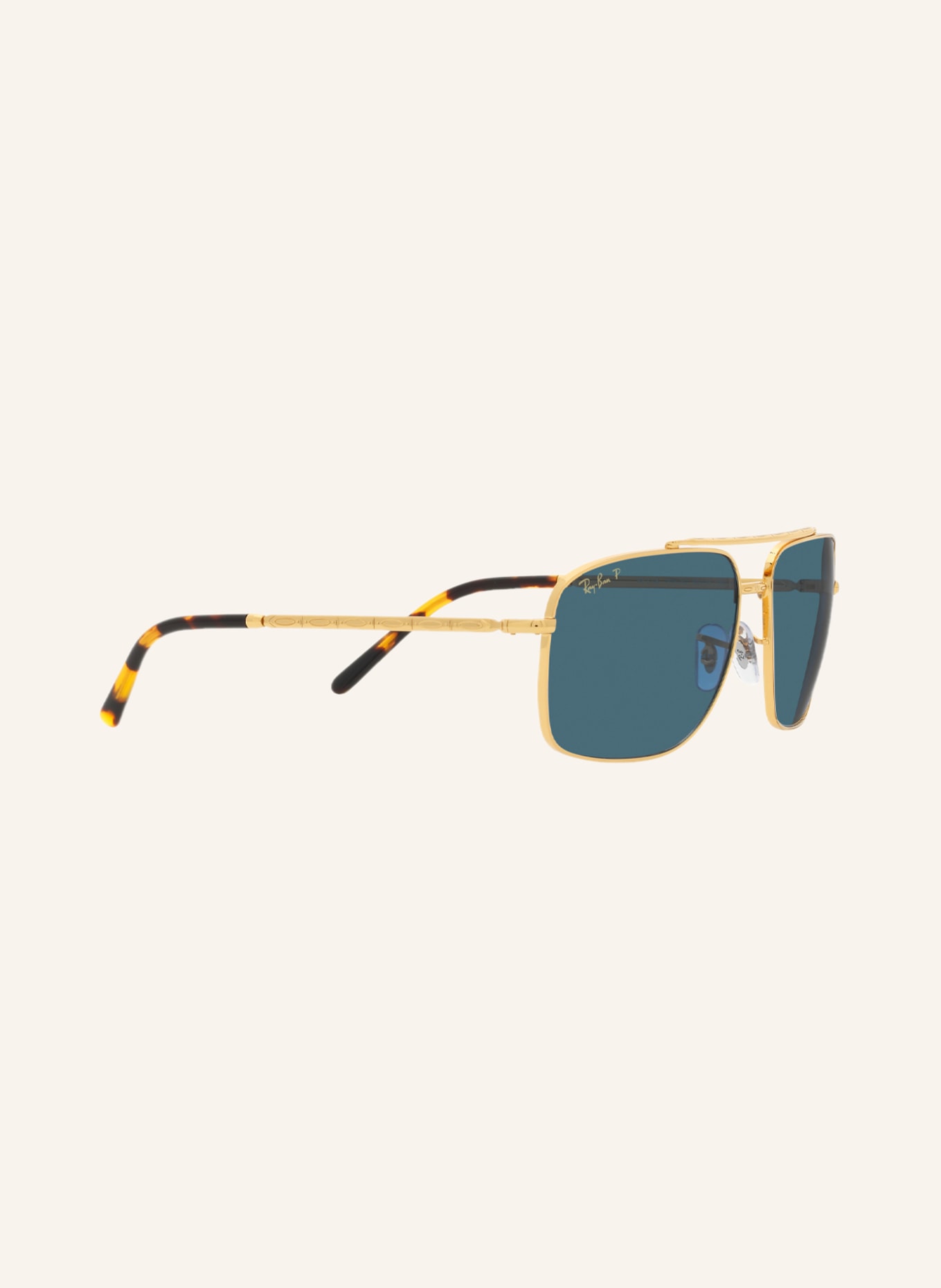 Ray-Ban Sunglasses RB3796, Color: 9196S2 - GOLD/ BLUE POLARIZED (Image 3)